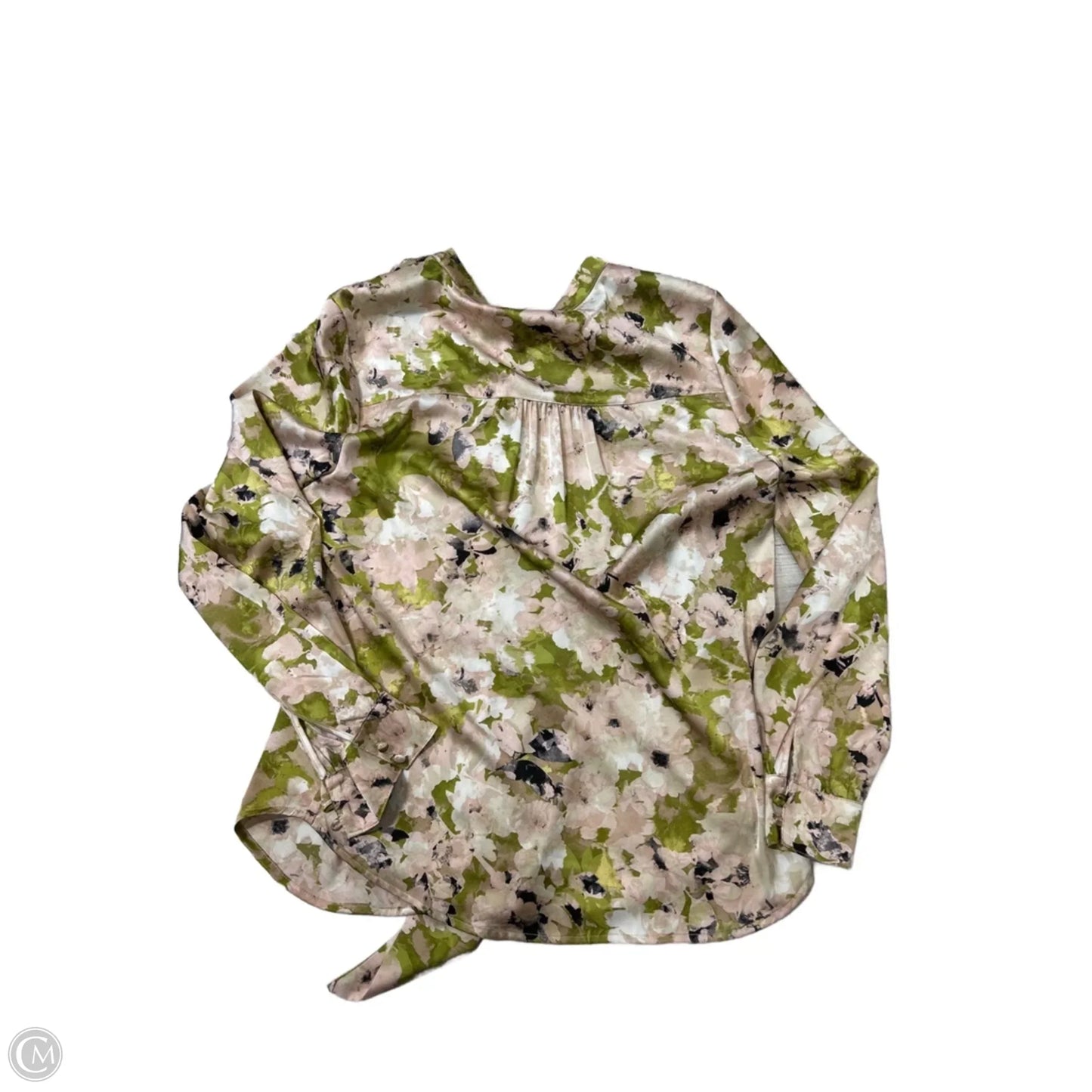Top Long Sleeve By Bar Iii In Green & Pink, Size: S