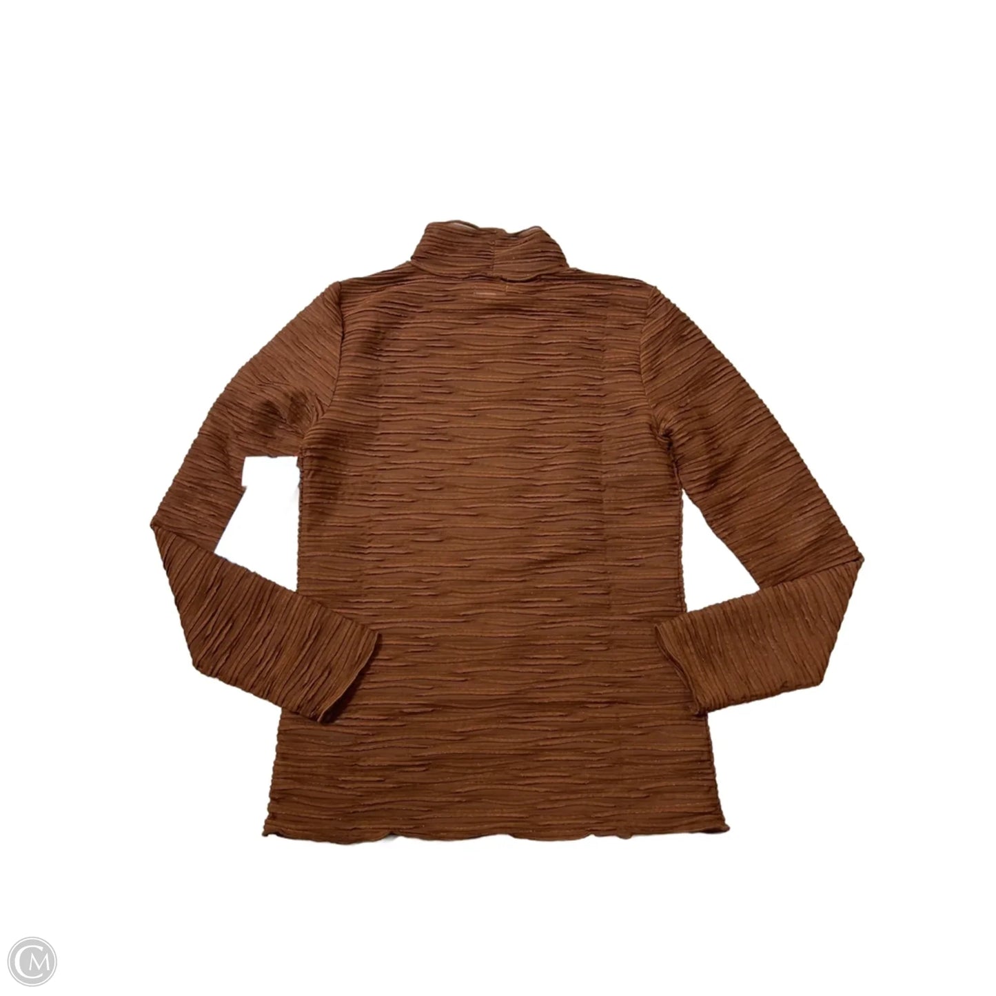 Top Long Sleeve By Pilcro In Brown, Size: L