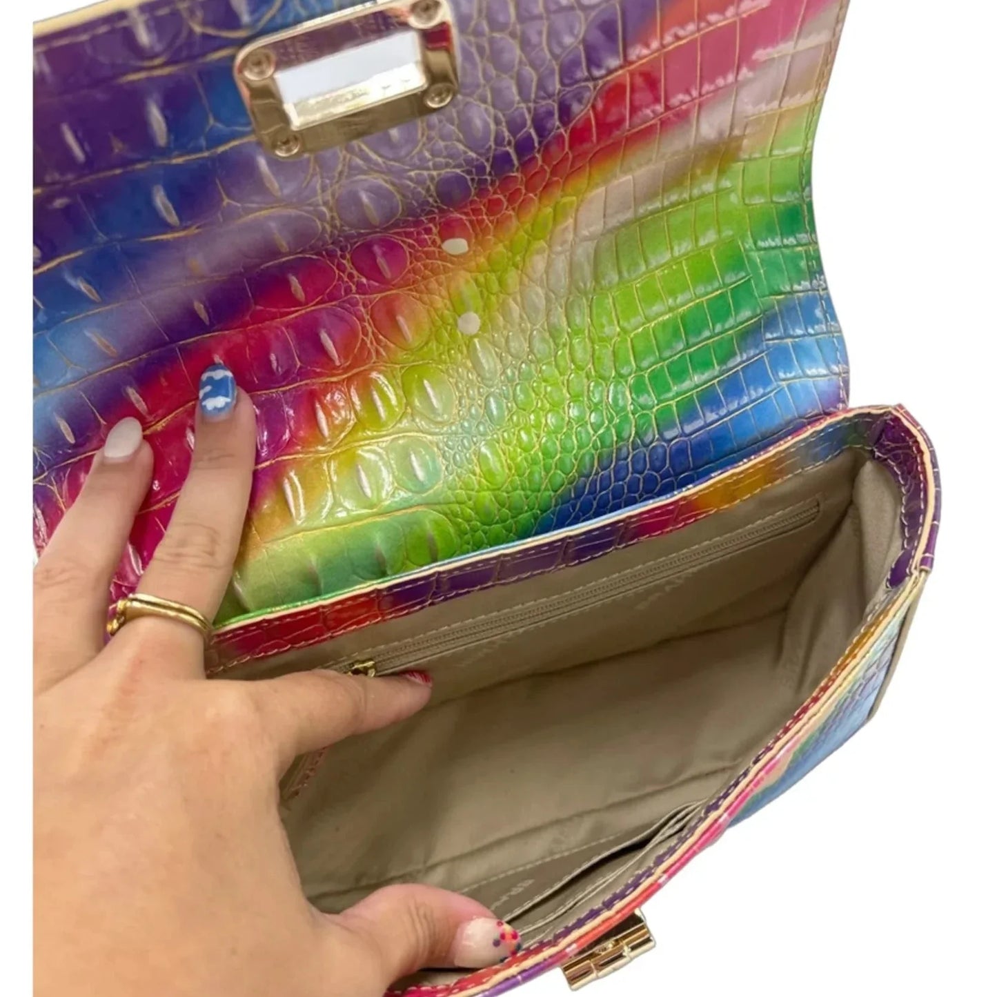 Like New! Brahmin Rosa Gumdrop Designer Crossbody Handbag