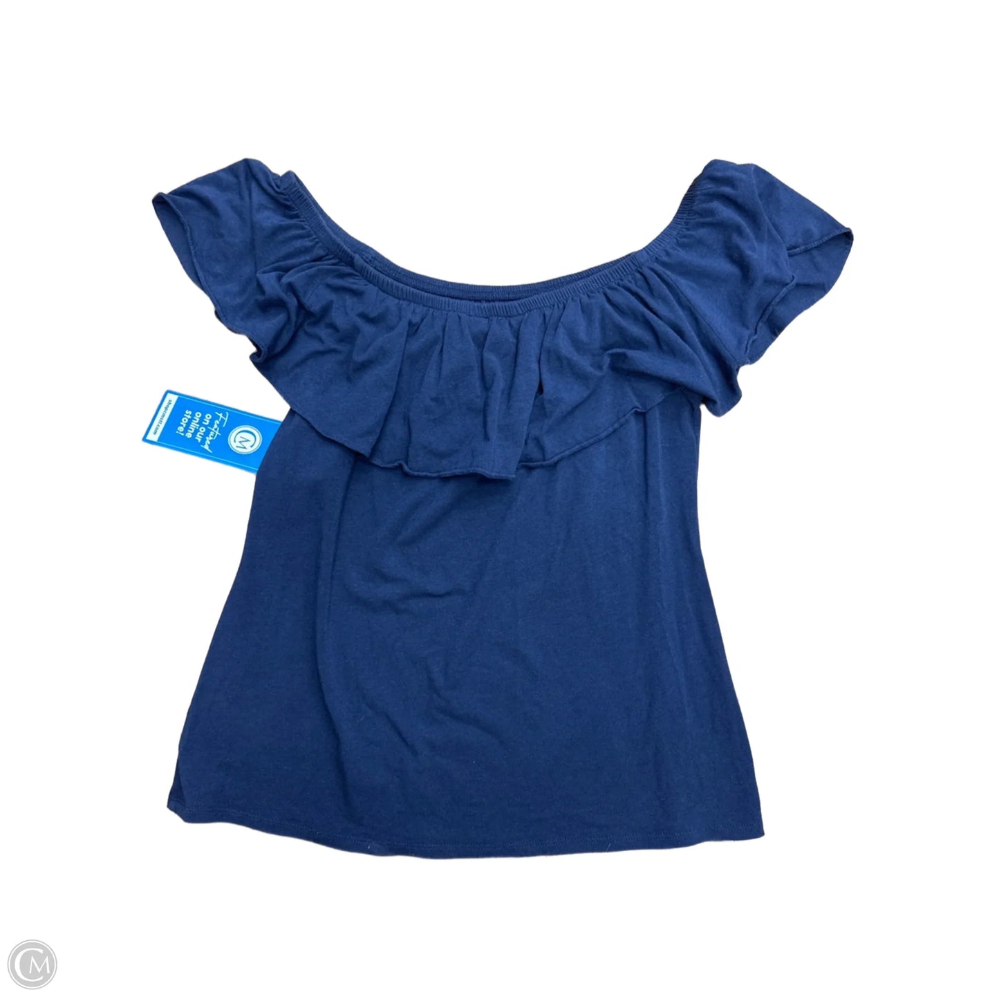 Top Short Sleeve Designer By Lilly Pulitzer In Navy, Size: S