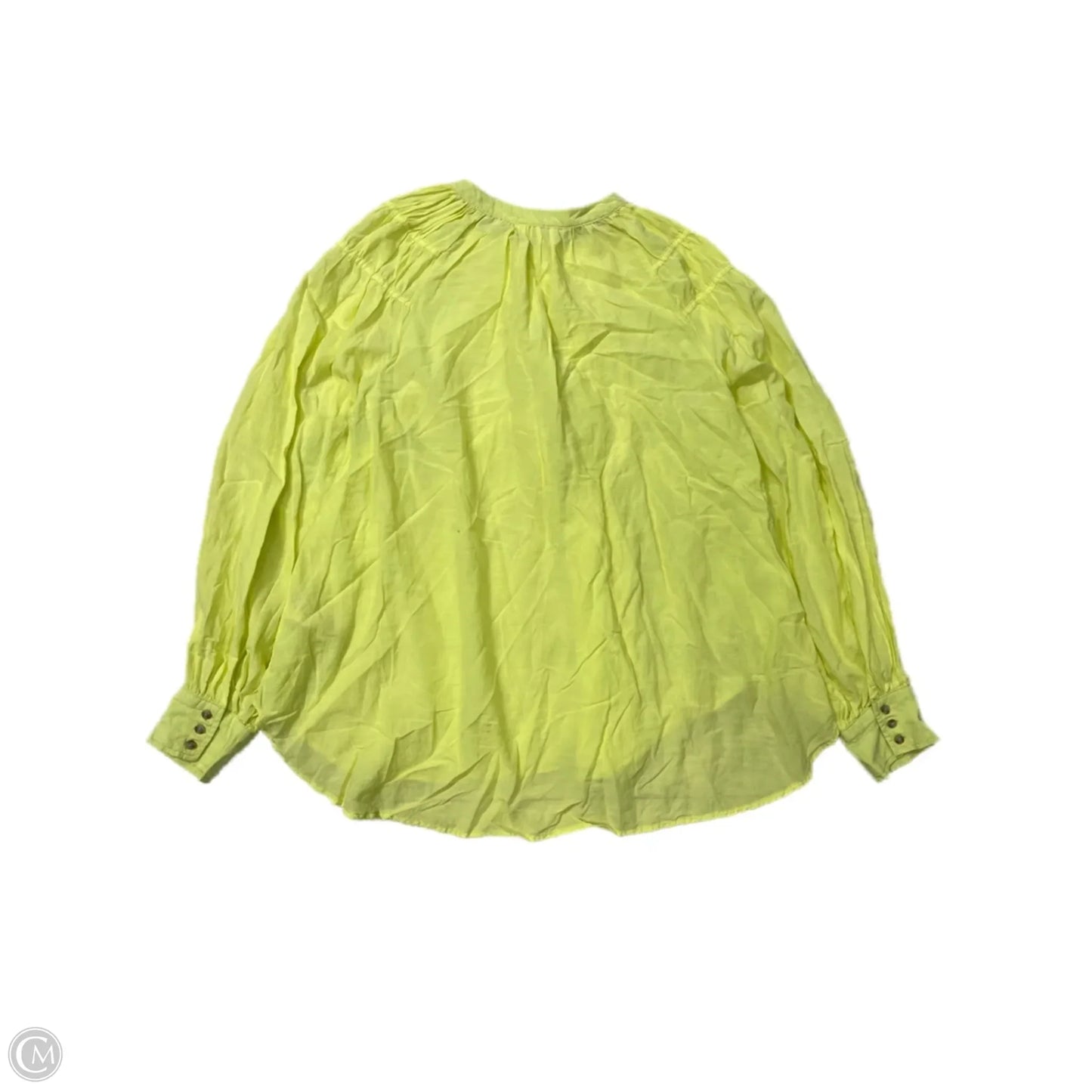 Top Long Sleeve By Pilcro In Yellow, Size: M