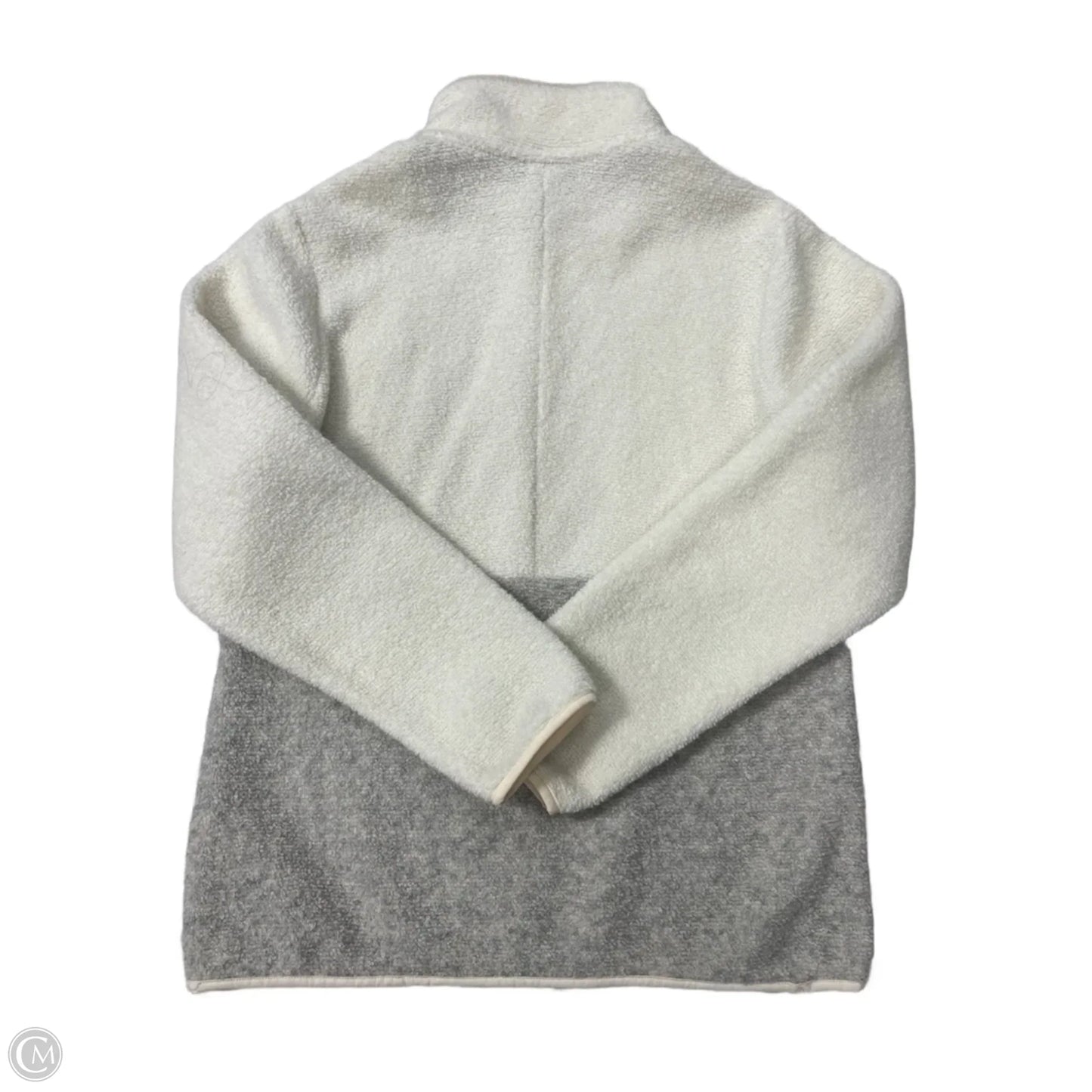 Sweatshirt Collar By Patagonia In Grey & White, Size: M