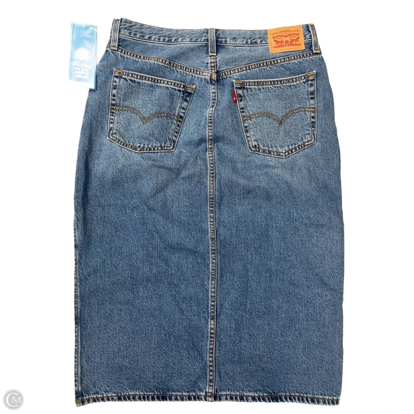 Skirt Midi By Levis In Blue Denim, Size: 10