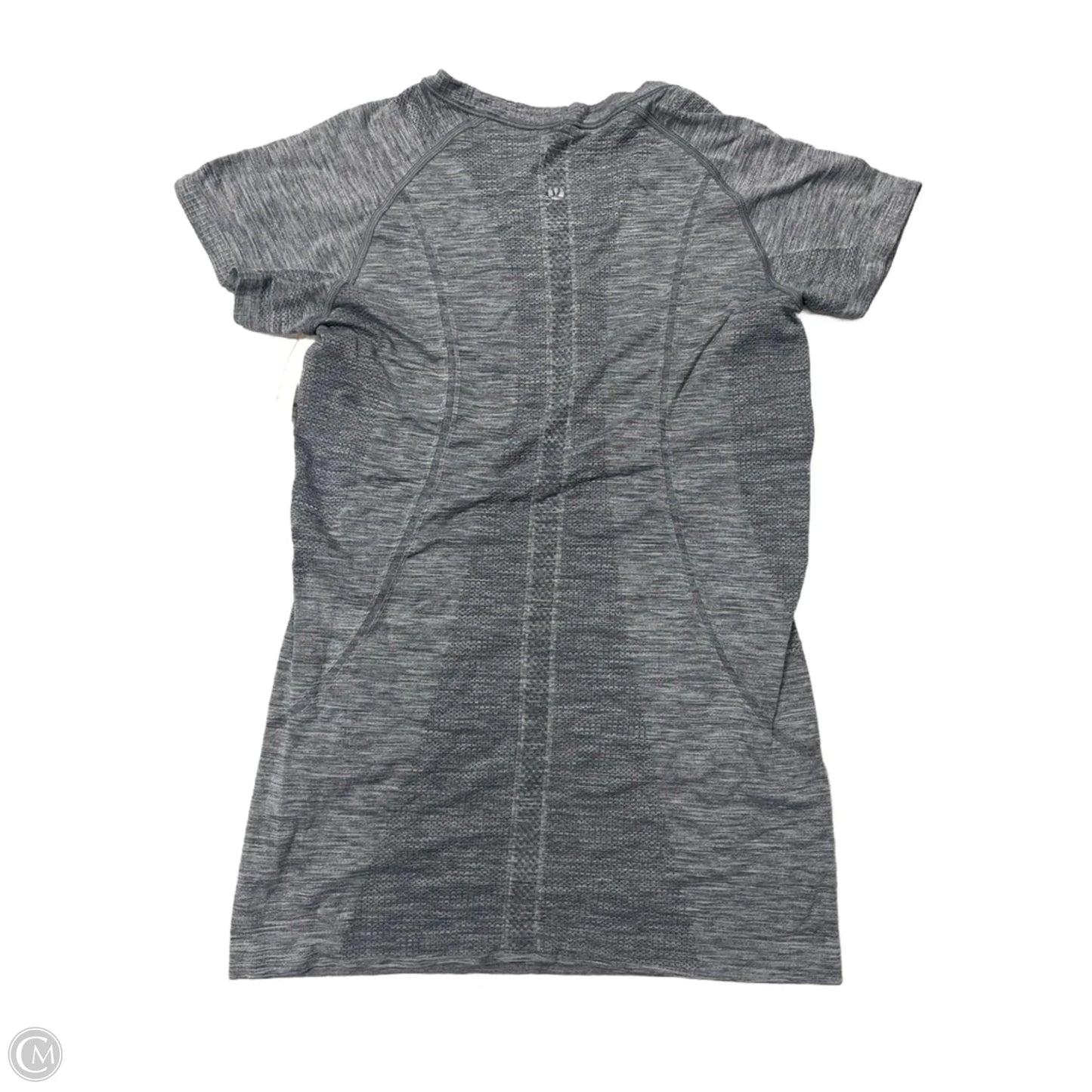 Athletic Top Short Sleeve By Lululemon In Grey, Size: M
