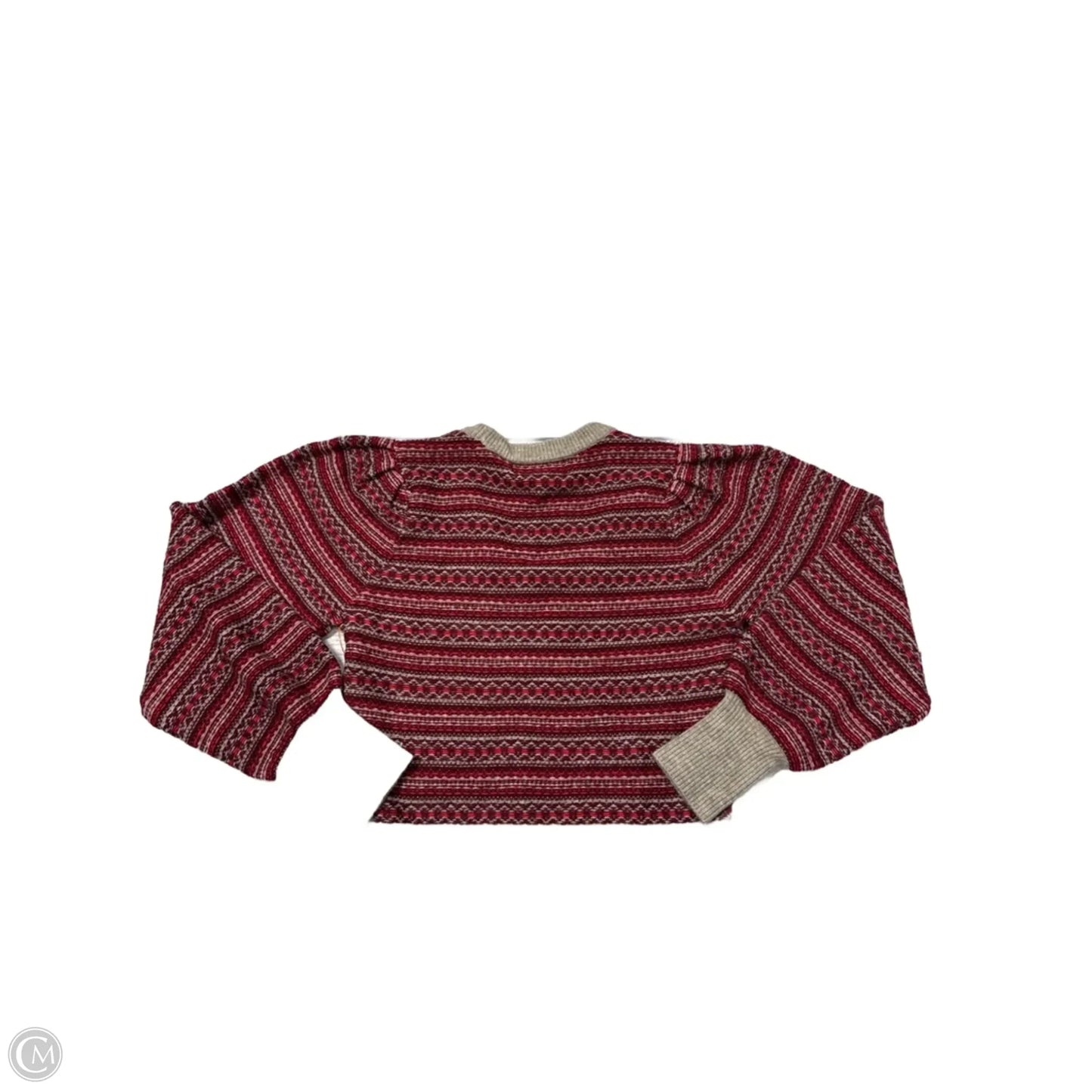 Sweater By DH New York In Red & Tan, Size: S