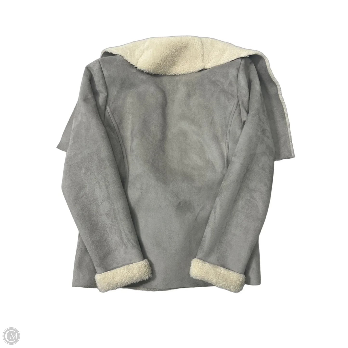 Jacket Moto By Lauren By Ralph Lauren In Grey, Size: S