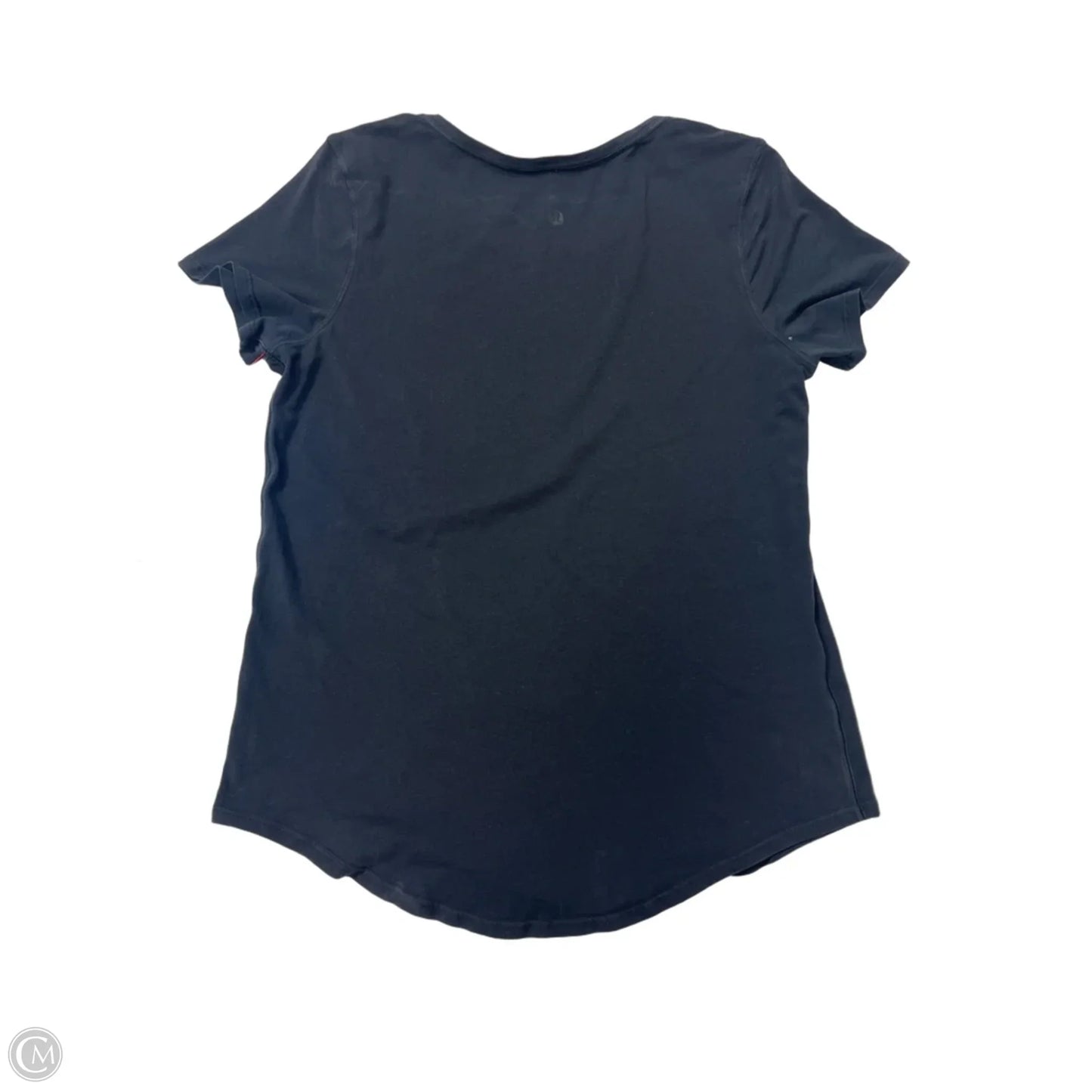 Athletic Top Short Sleeve By Lululemon In Black, Size: S