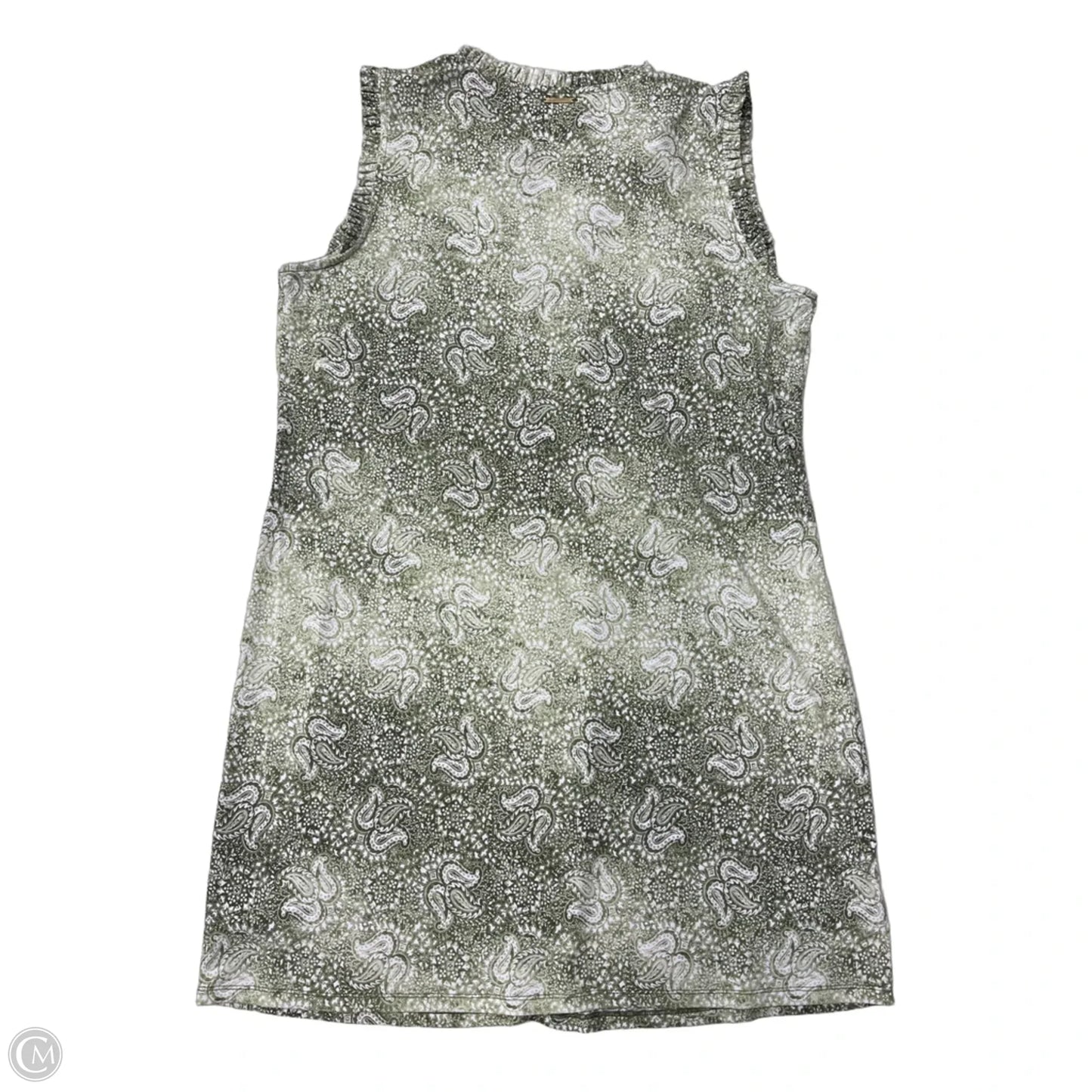 Dress Casual Short By Michael By Michael Kors In Green & White, Size: 1x