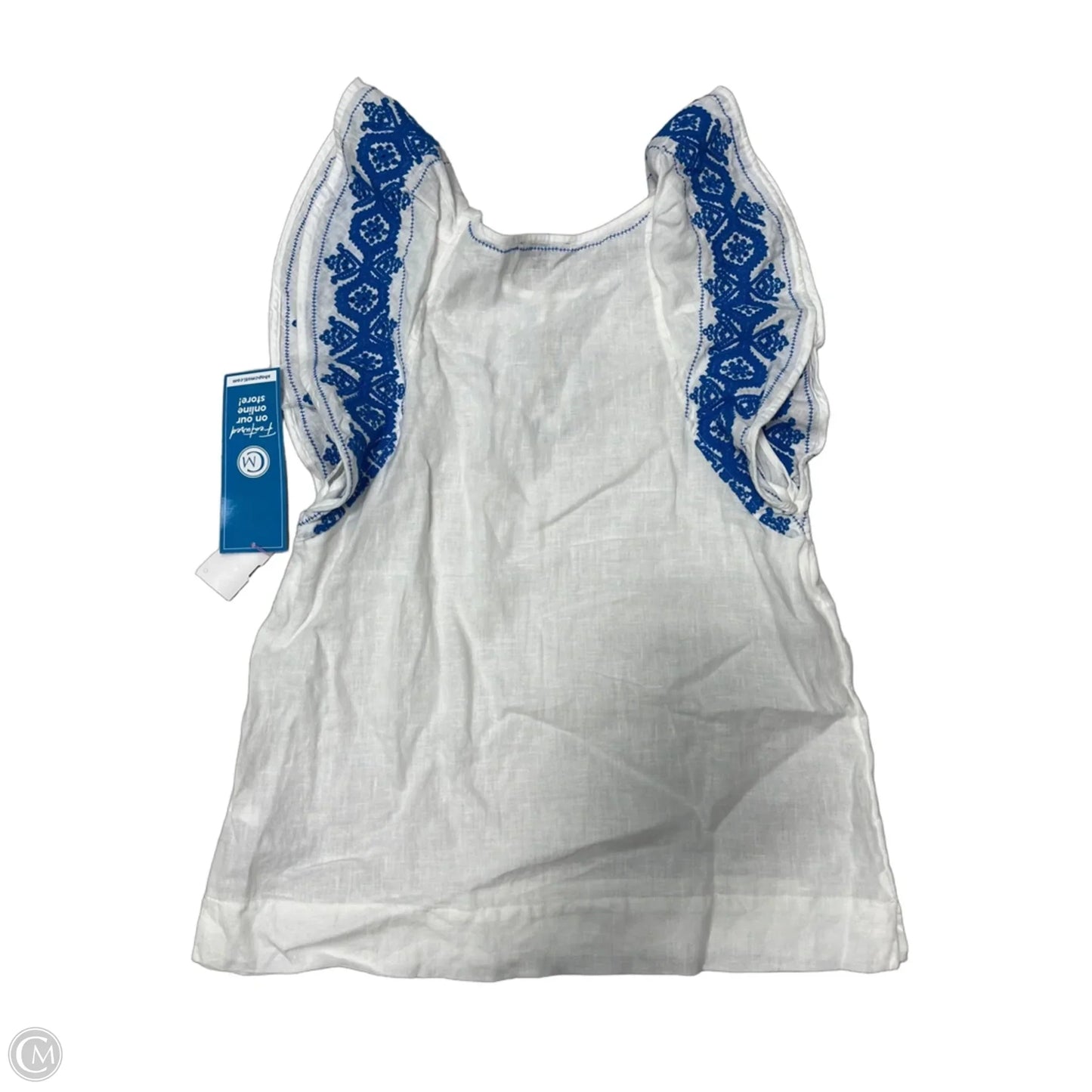 Top Short Sleeve By J. Crew In Blue & White, Size: S