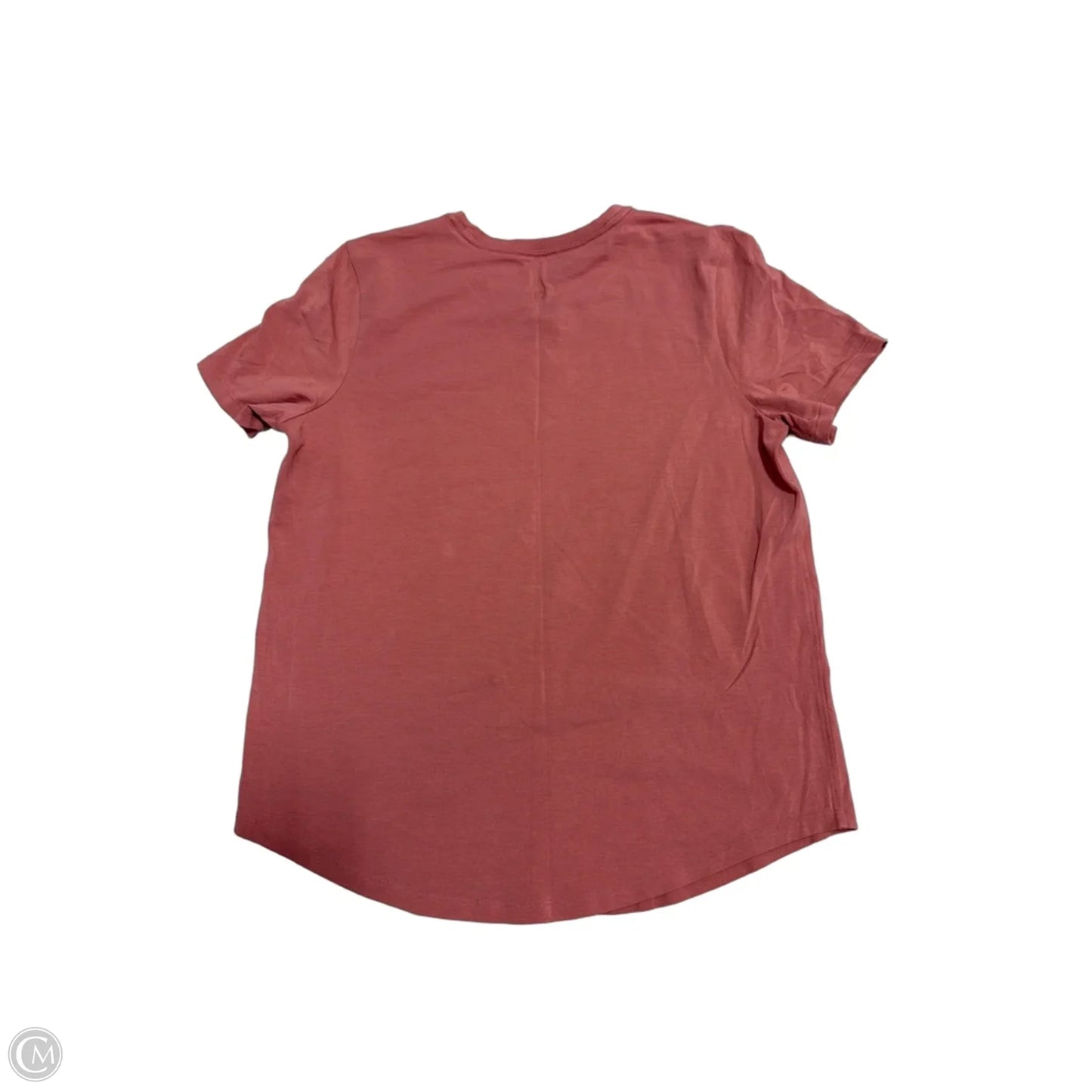 Athletic Top Short Sleeve By Lululemon In Pink, Size: M