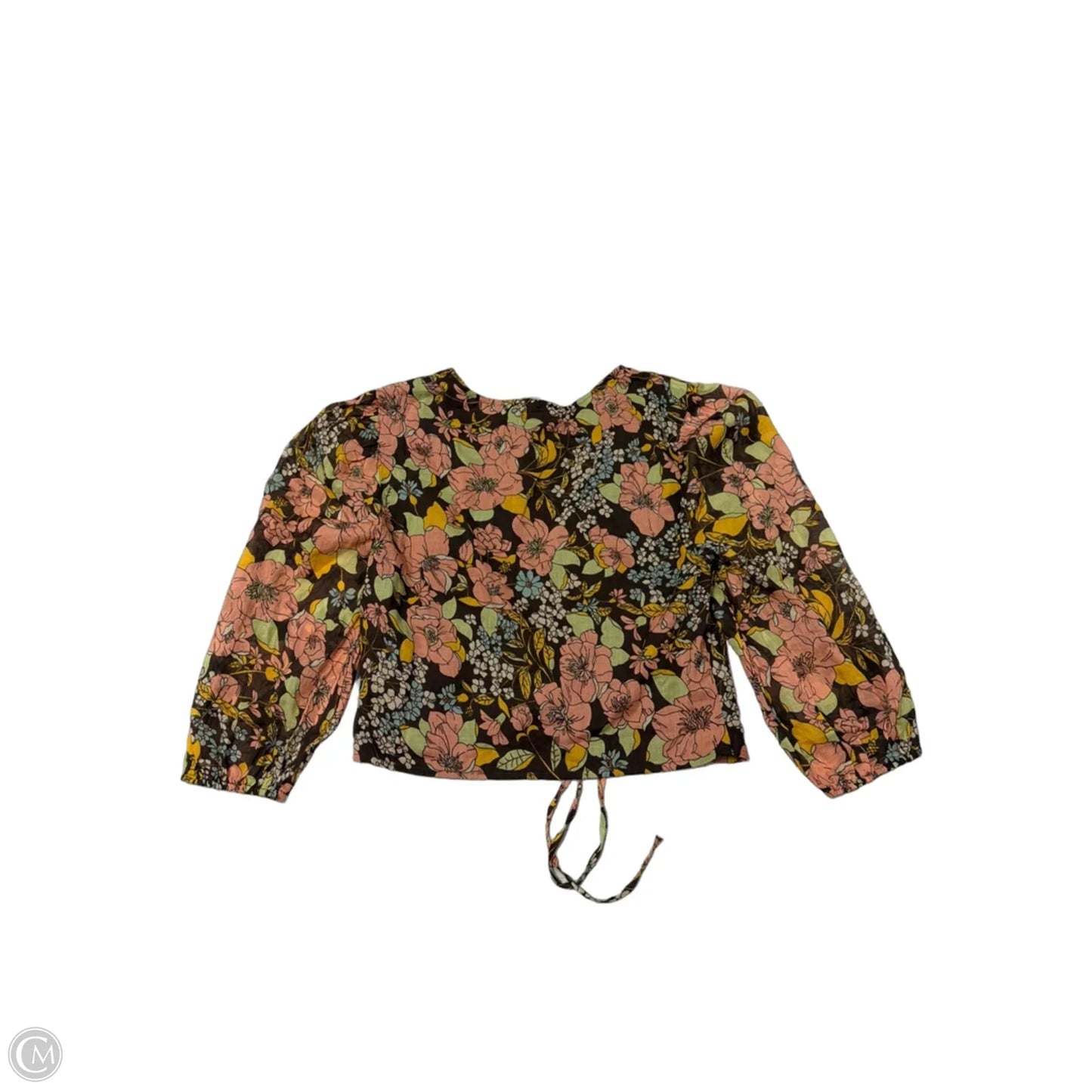 New! Top Long Sleeve Designer By Mother In Floral Print, Size: Xl