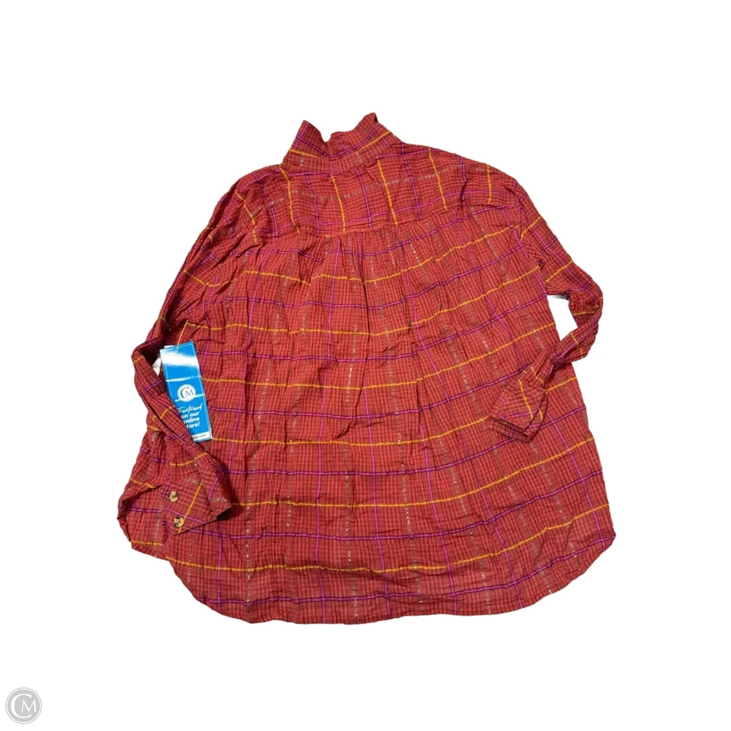 Blouse Long Sleeve By Free People In Red, Size: Xs