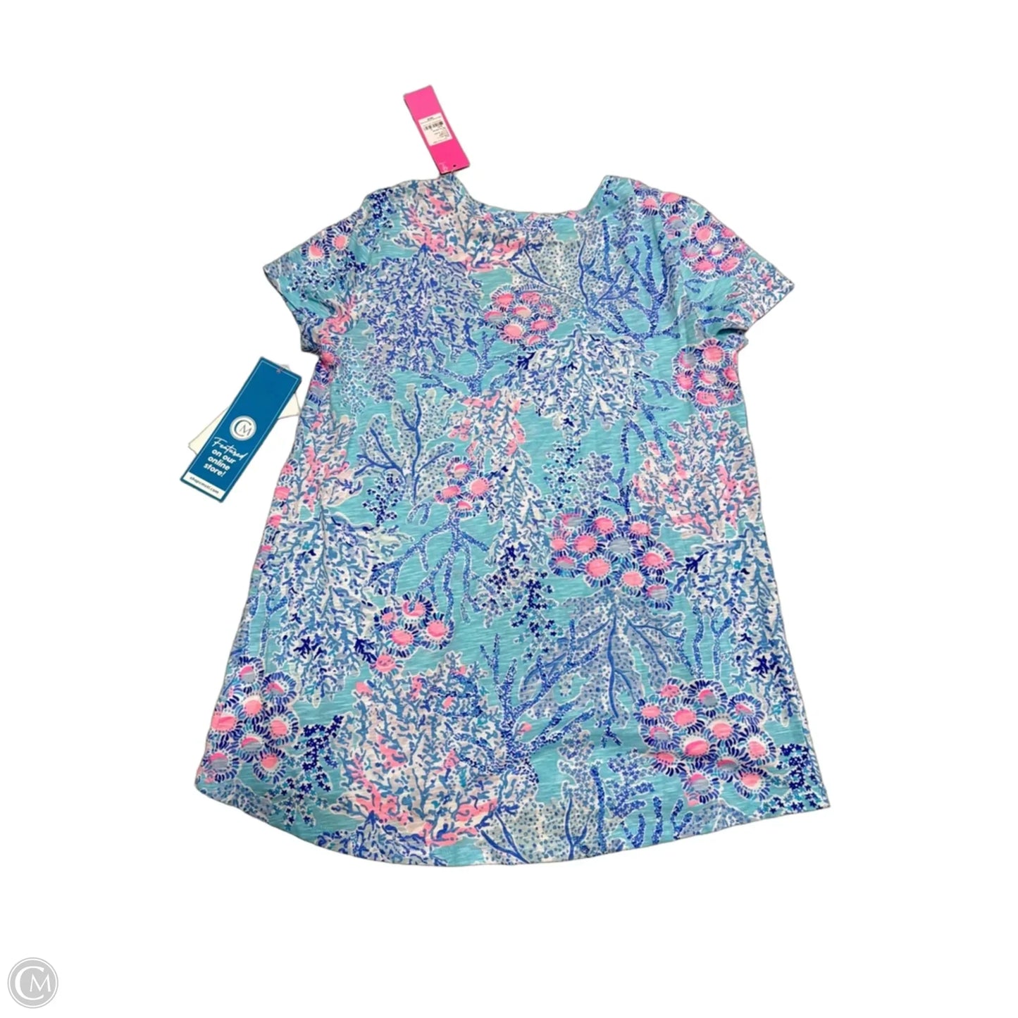 New! Top Short Sleeve Designer By Lilly Pulitzer In Blue, Size: S