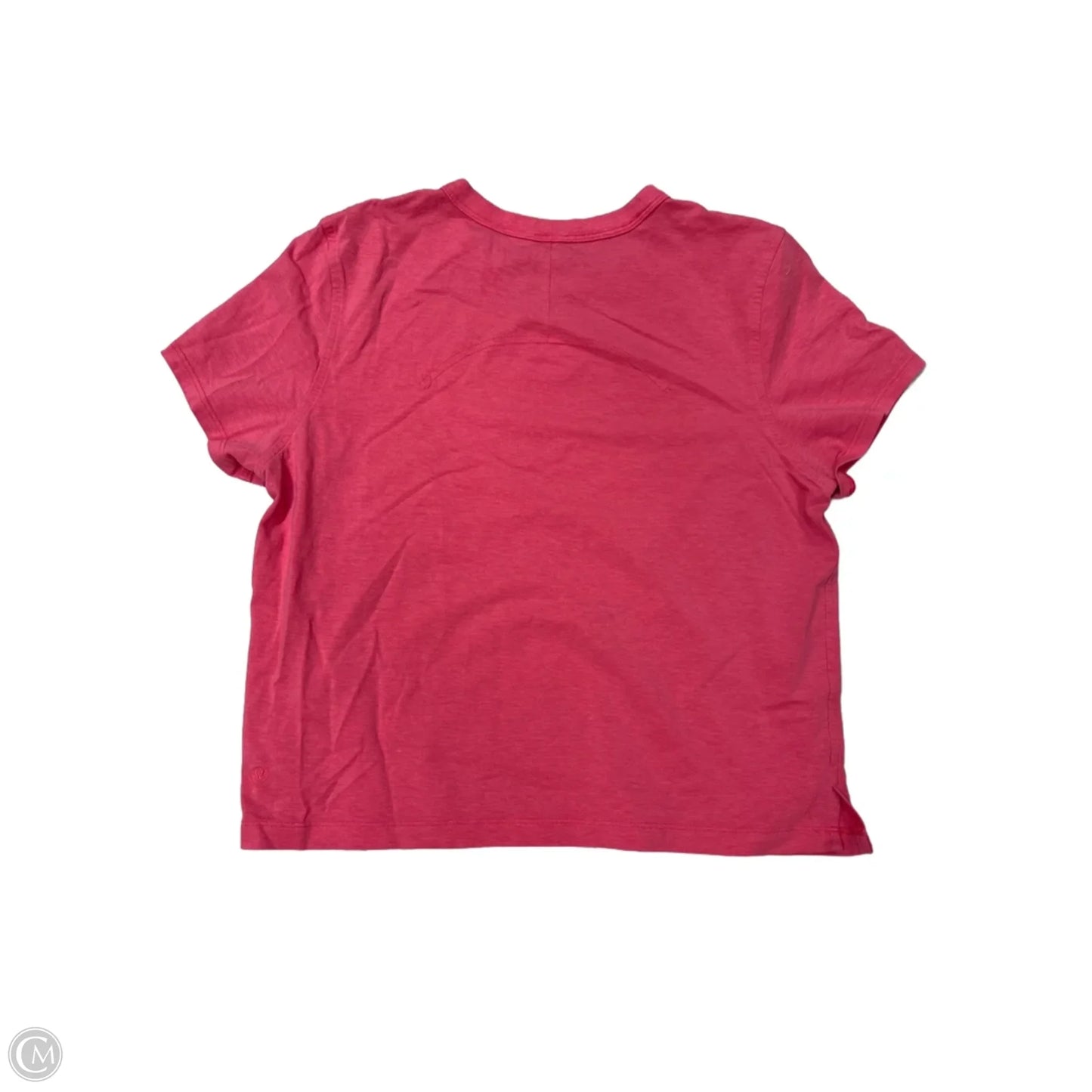 Athletic Top Short Sleeve By Lululemon In Pink, Size: S