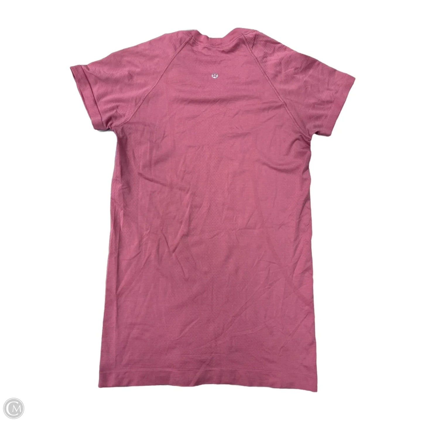 Athletic Top Short Sleeve By Lululemon In Pink, Size: 6