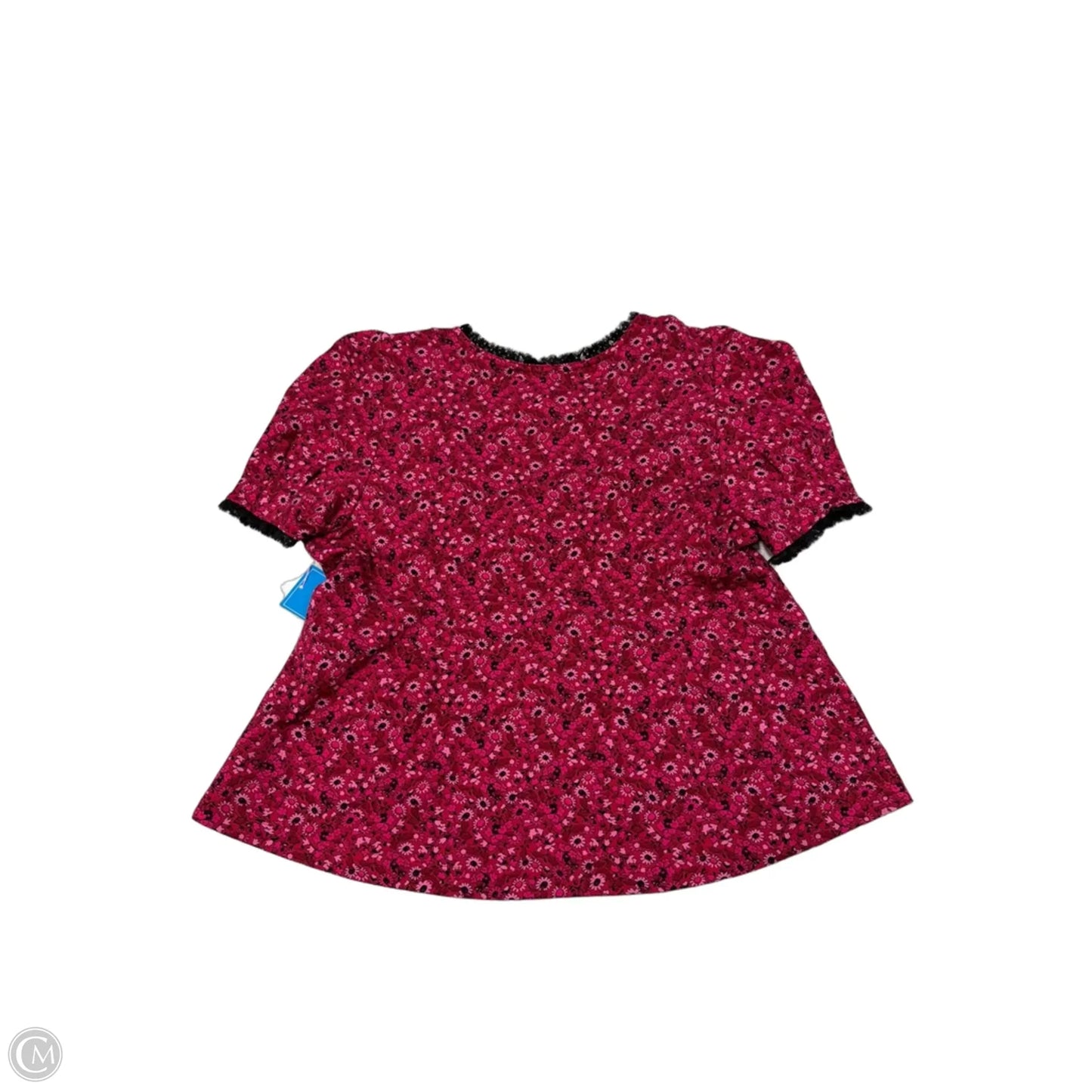 Top Short Sleeve By Maeve In Pink, Size: L
