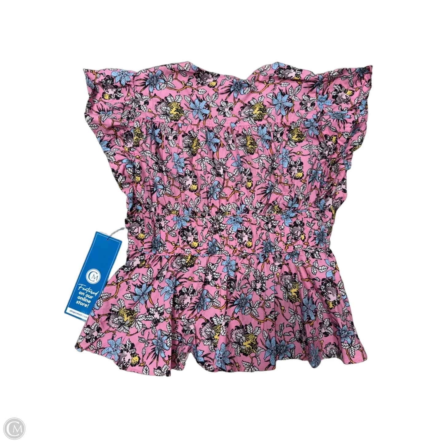 Top Short Sleeve Designer By Derek Lam In Floral Print, Size: S