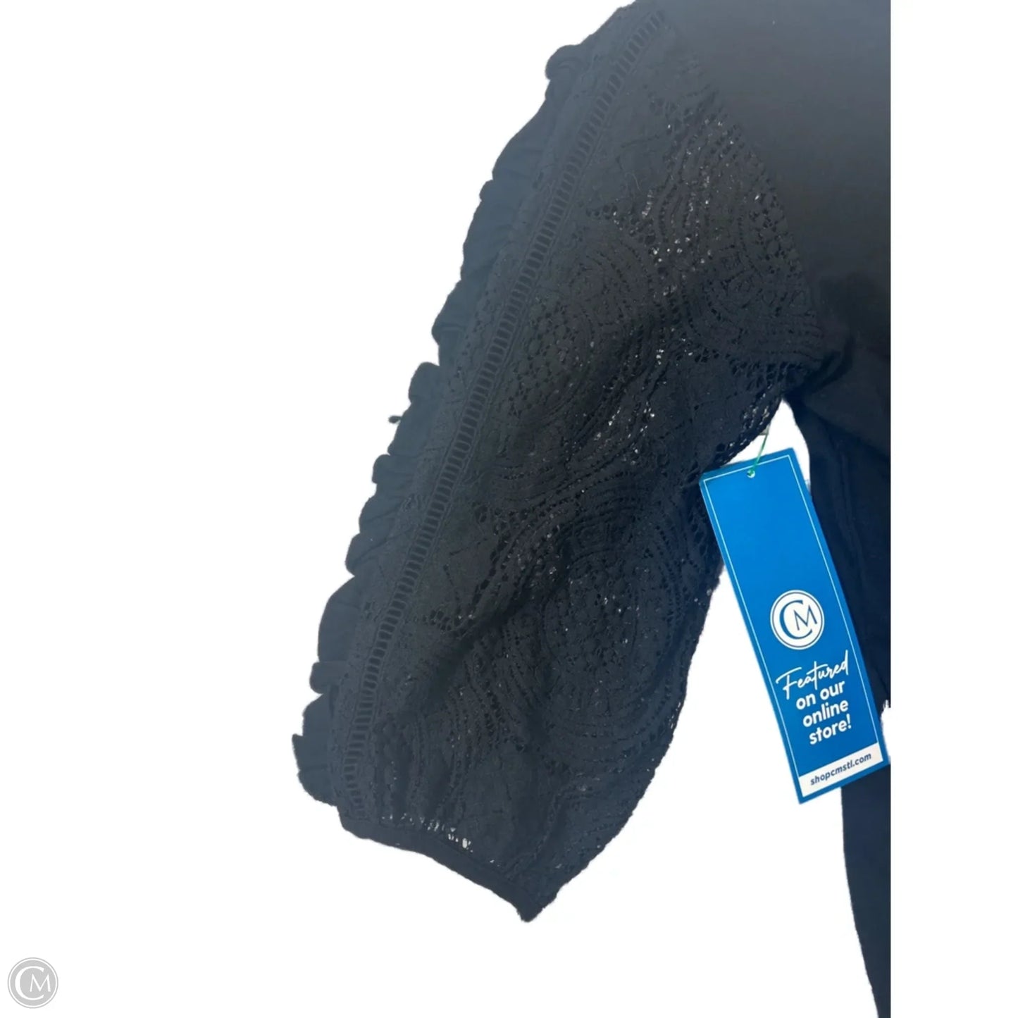 Top Long Sleeve Designer By Anthropologie In Black, Size: Xs