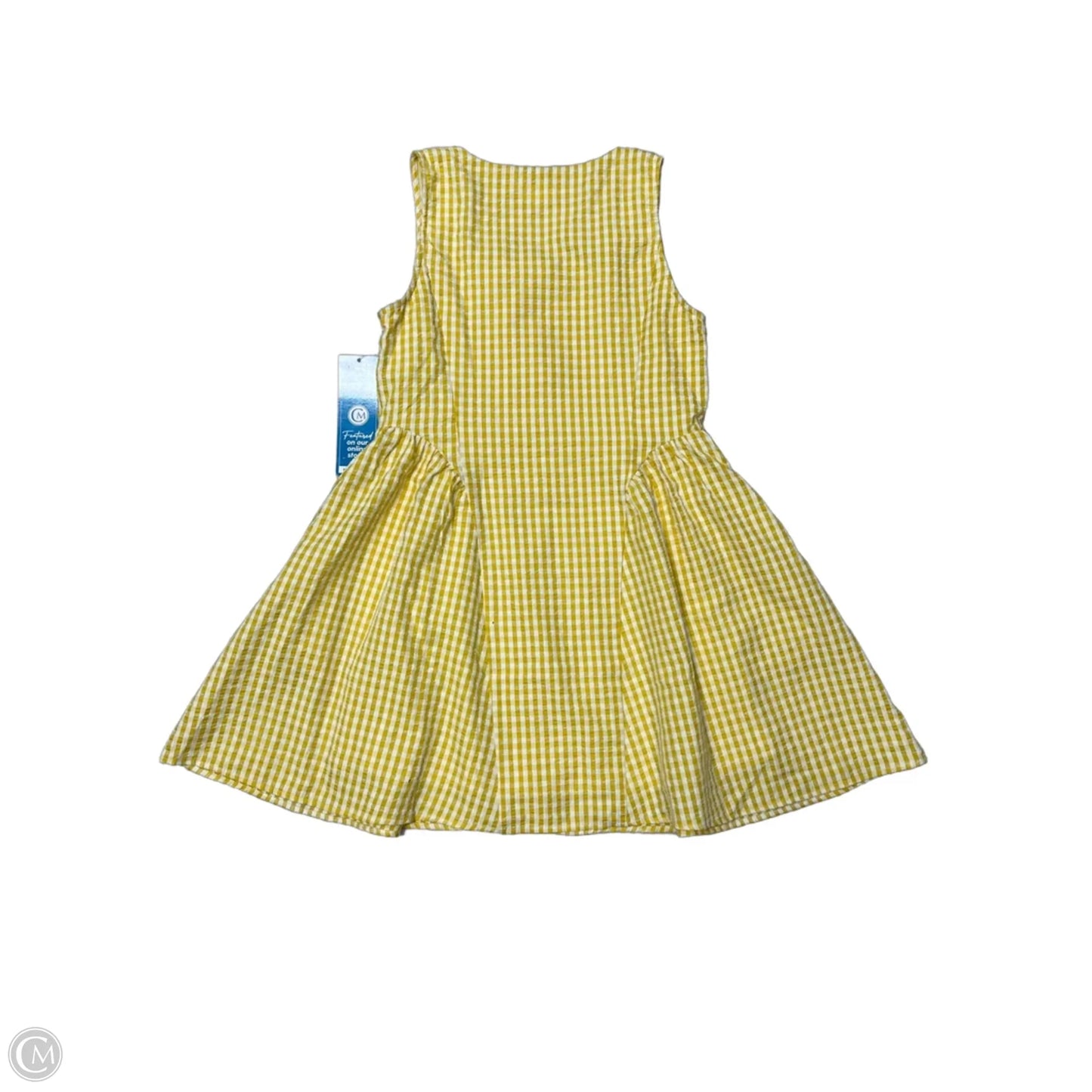 Dress Casual Short By Entro In White & Yellow, Size: M
