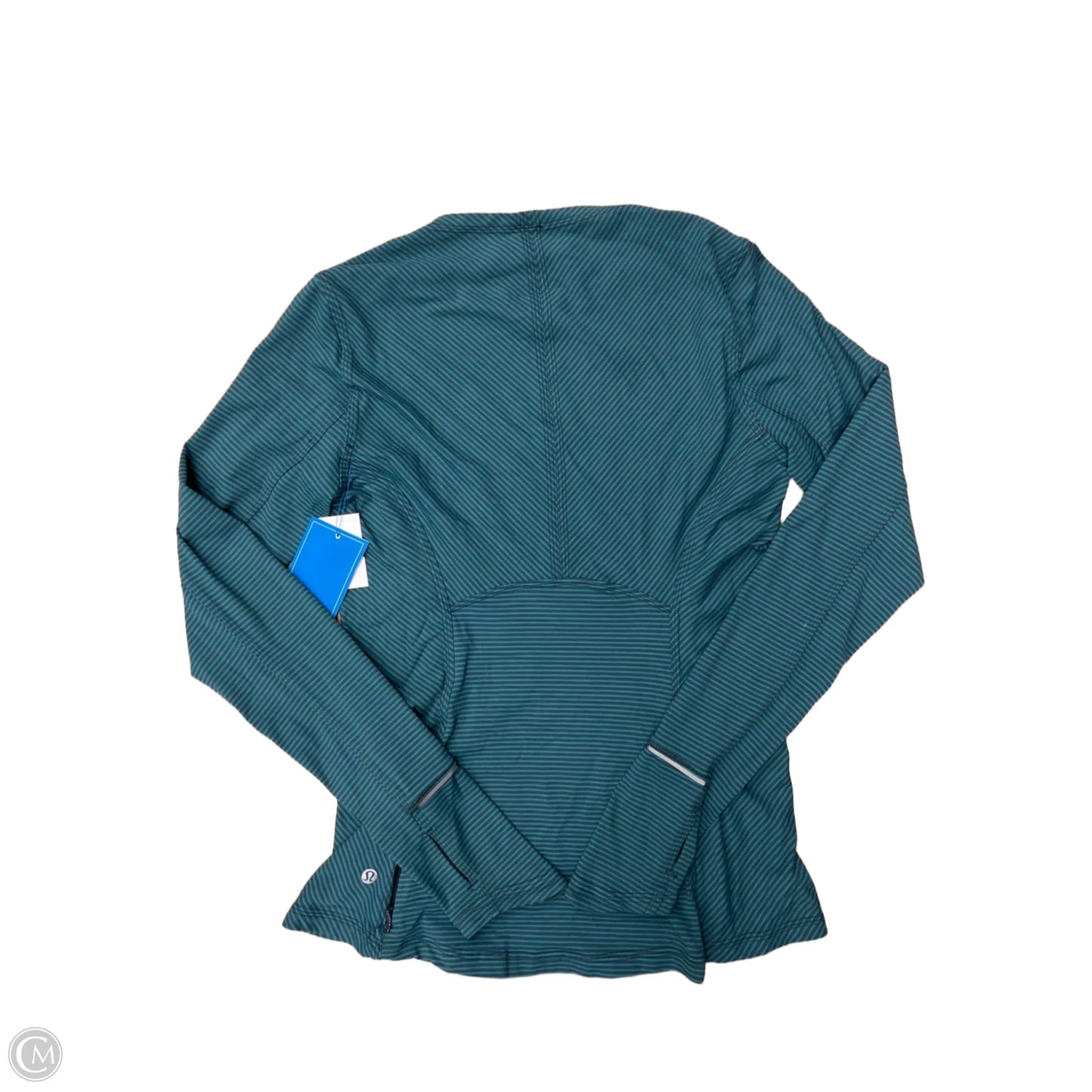 Athletic Top Long Sleeve Collar By Lululemon In Green, Size: 6