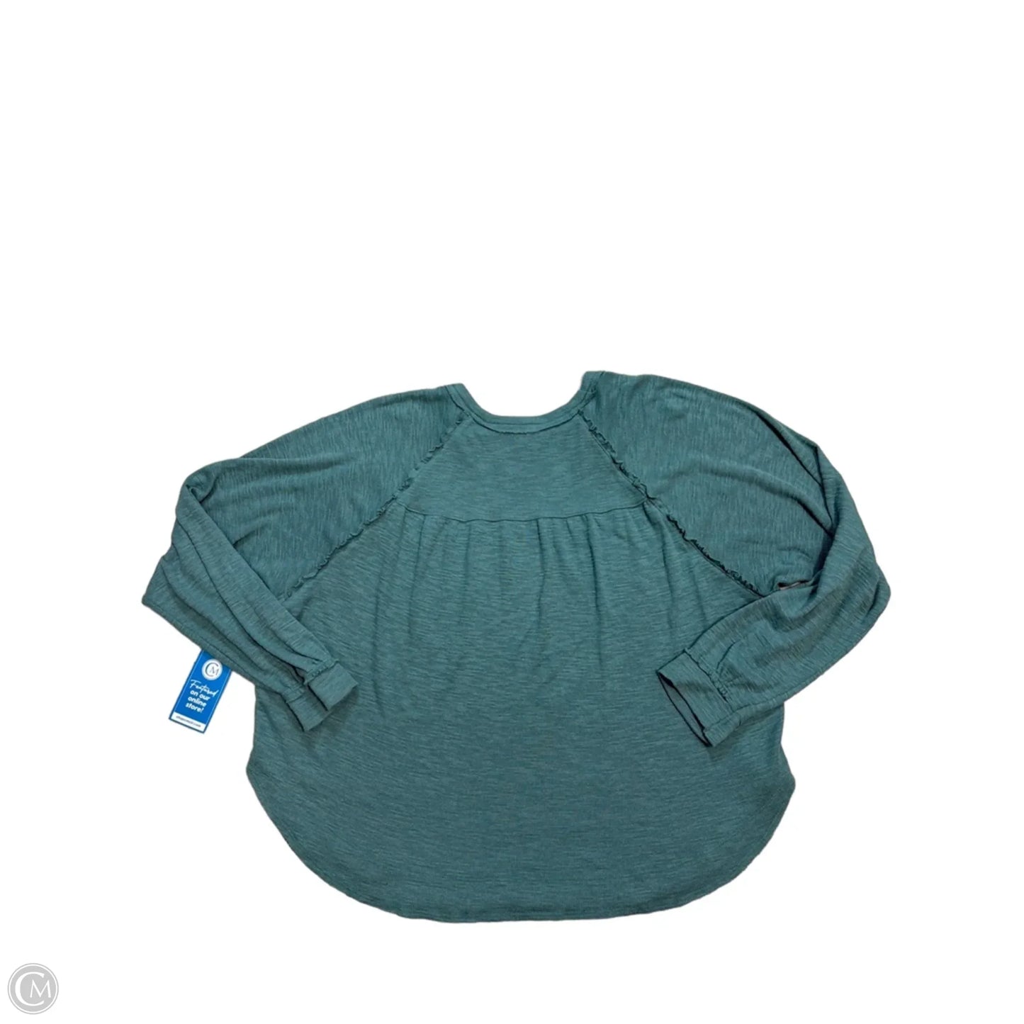 Top Long Sleeve By Pilcro In Teal, Size: Xl