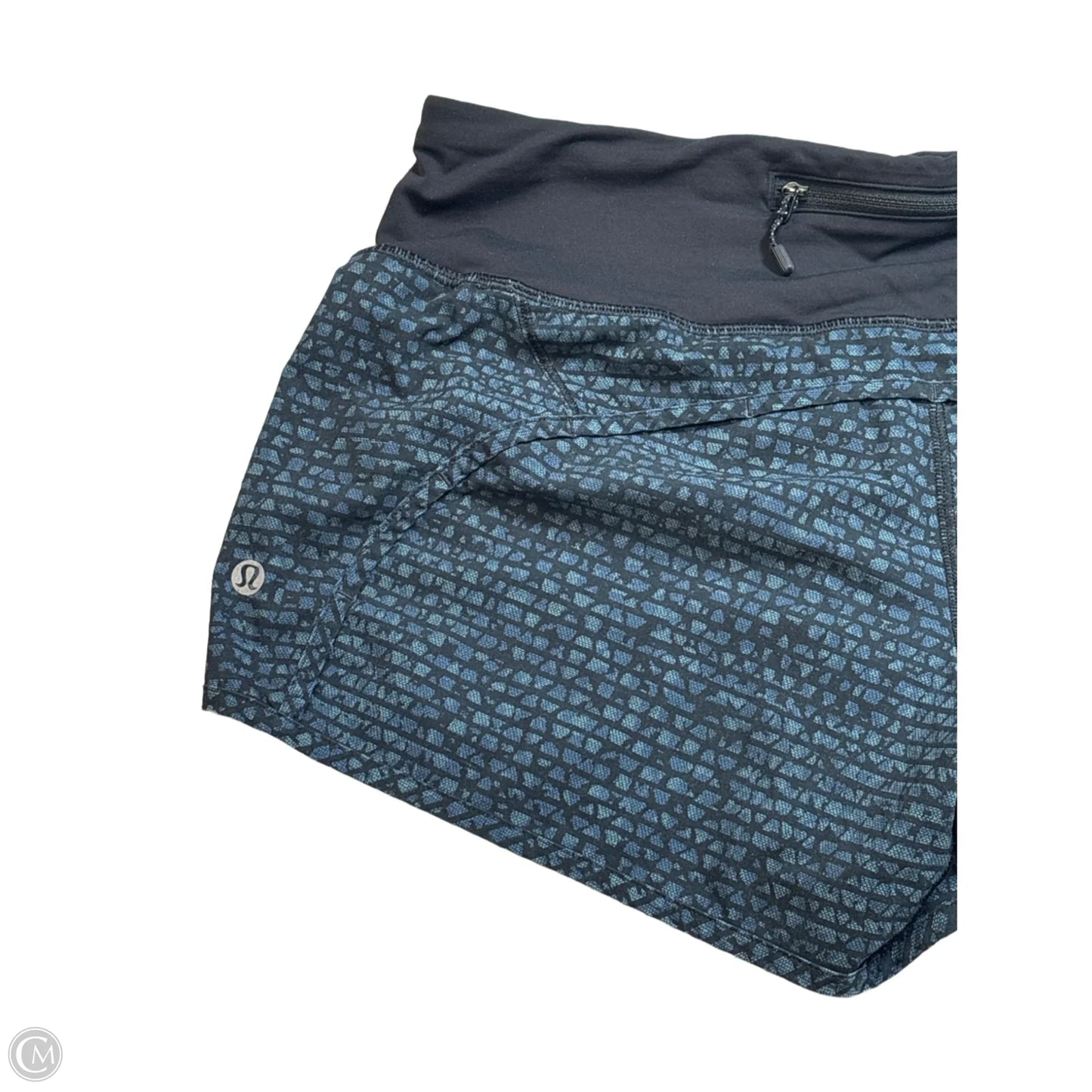 Athletic Shorts By Lululemon In Blue & Brown, Size: 6