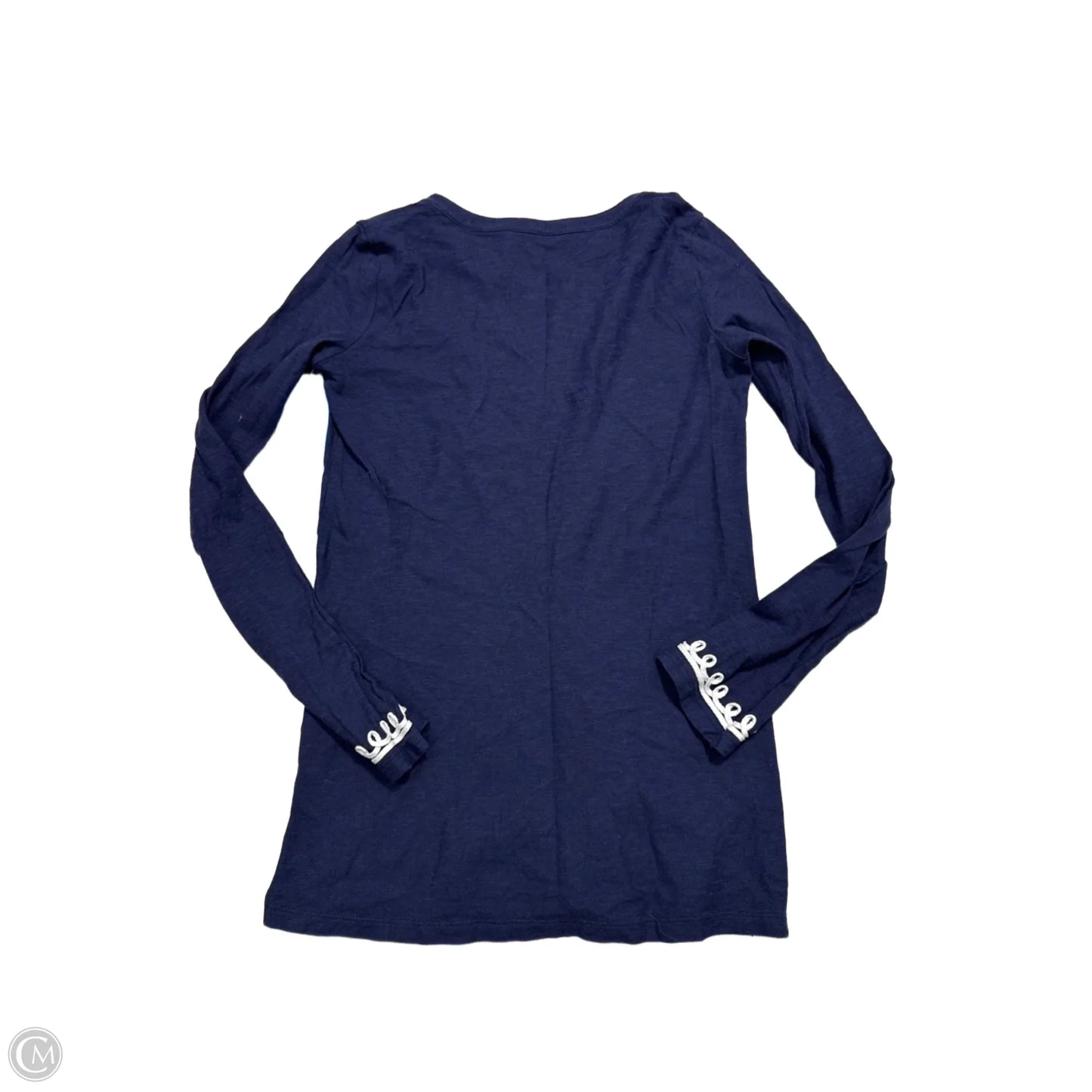 Top Long Sleeve Designer By Lilly Pulitzer In Navy, Size: S