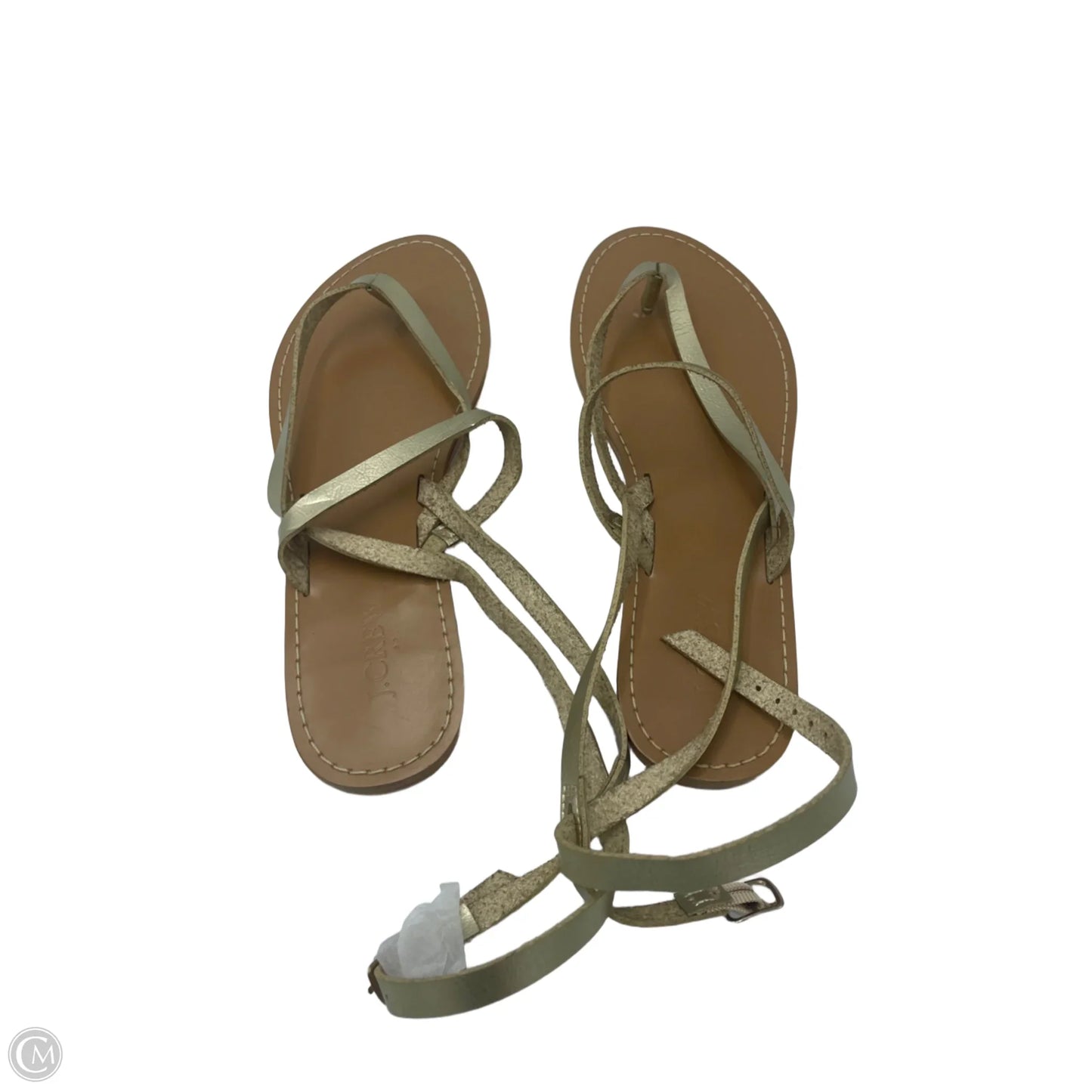 Sandals Flats By J. Crew In Gold, Size: 8