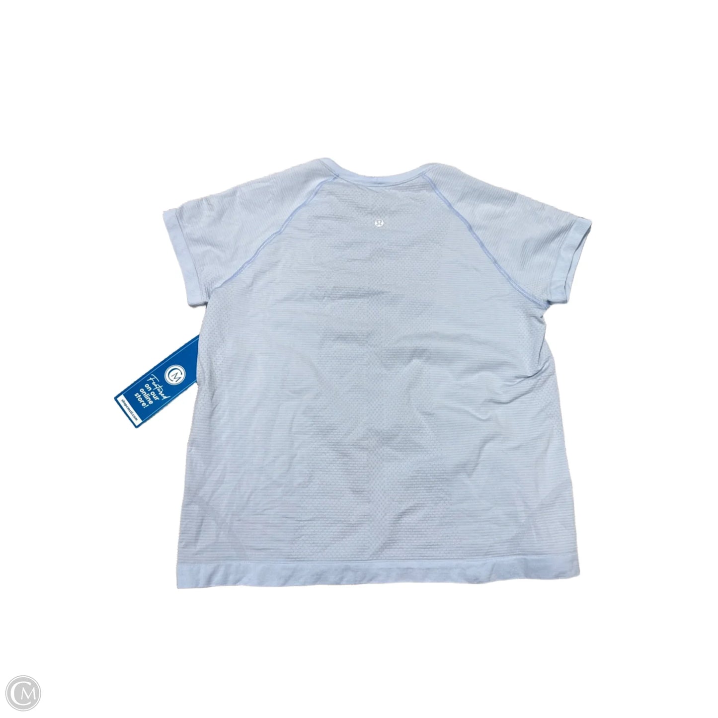 Athletic Top Short Sleeve By Lululemon In Blue, Size: L