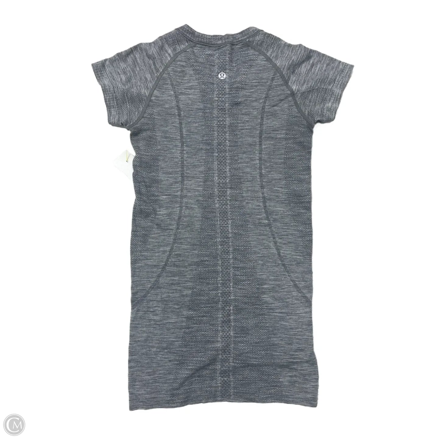 Athletic Top Short Sleeve By Lululemon In Grey, Size: 2