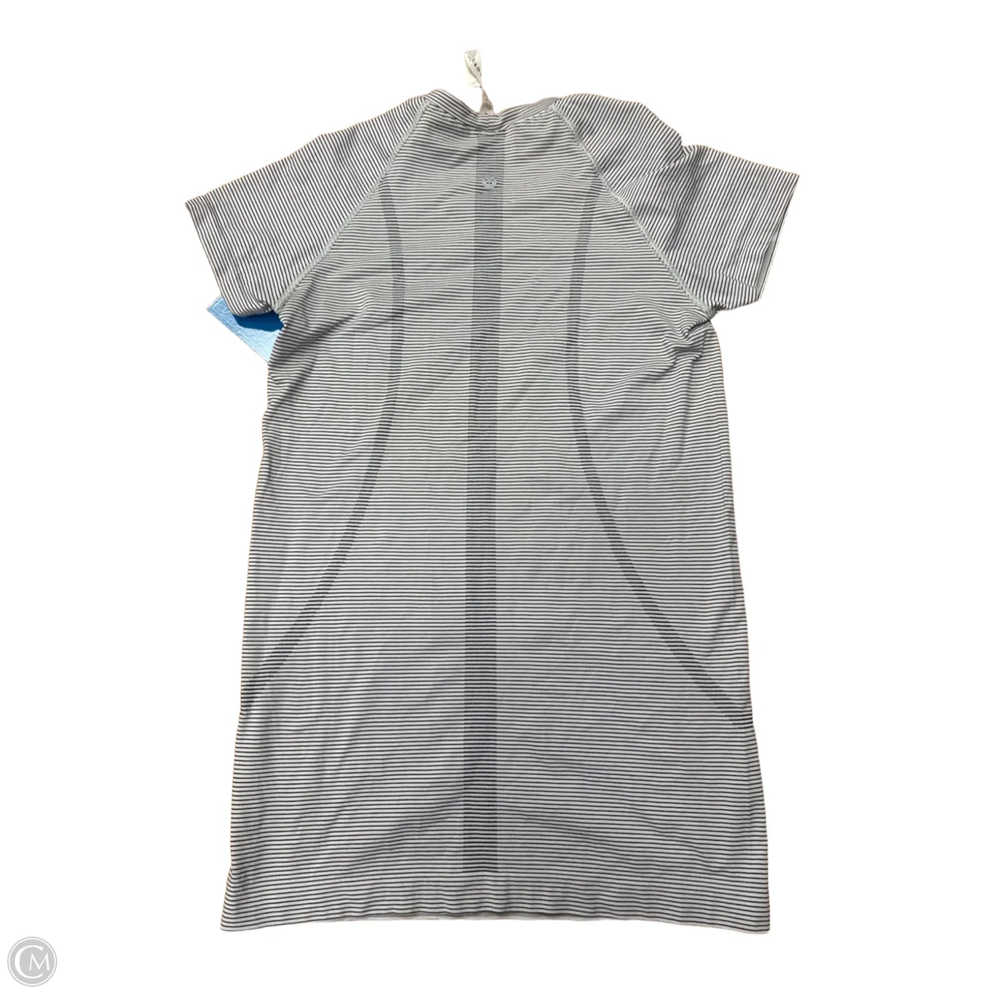 Athletic Top Short Sleeve By Lululemon In Striped Pattern, Size: 6