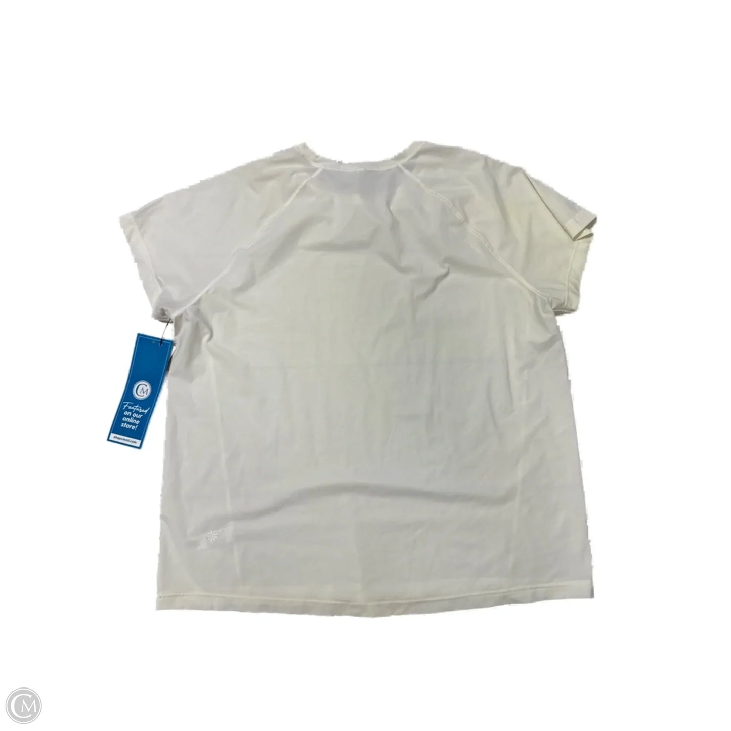 Athletic Top Short Sleeve By Athleta In White, Size: L