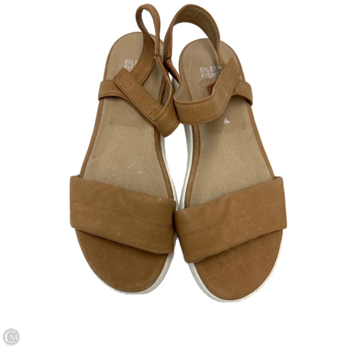 Sandals Heels Platform By Eileen Fisher In Brown, Size: 8