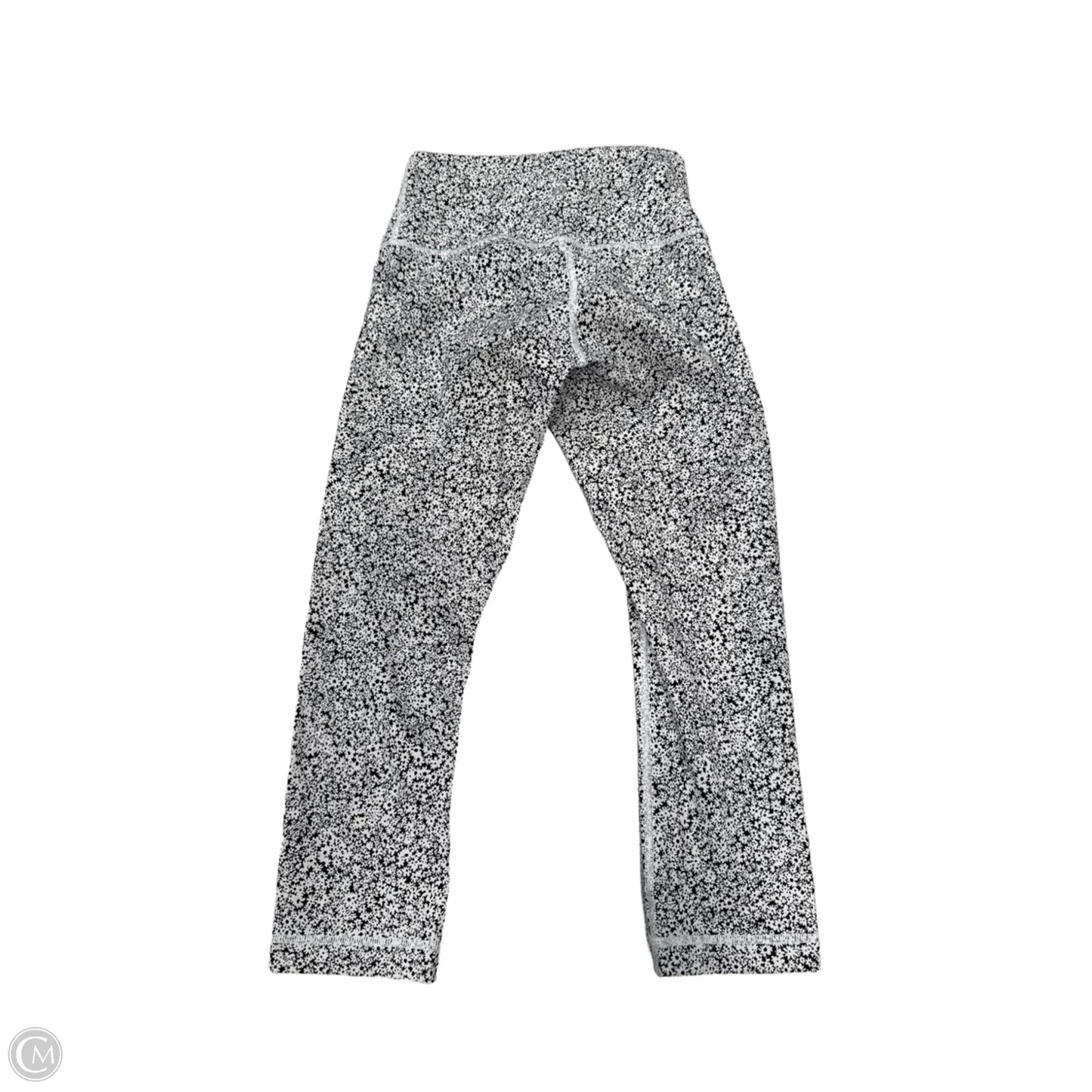 Athletic Capris By Lululemon In Black & White, Size: S/4