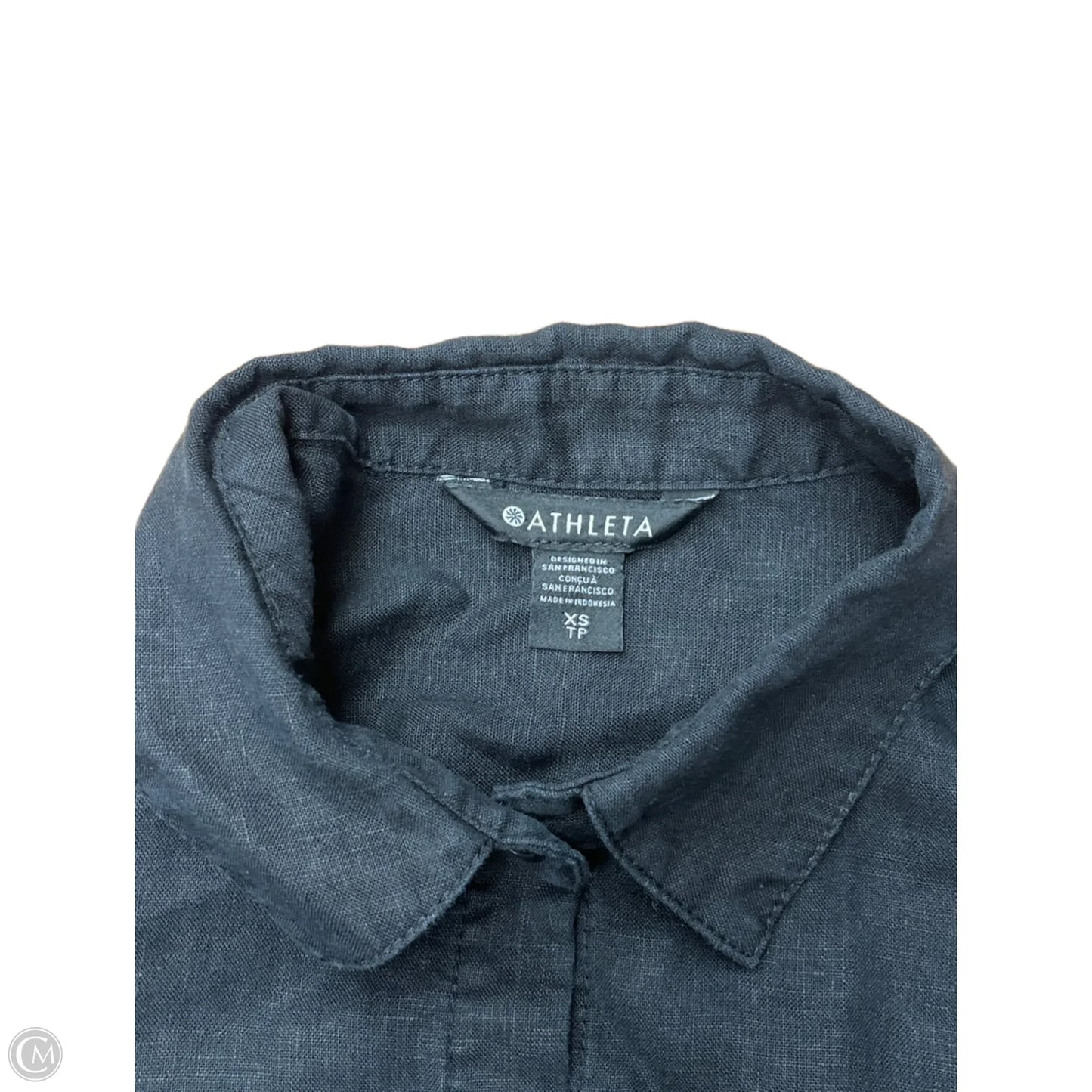 Blouse Long Sleeve By Athleta In Black, Size: Xs