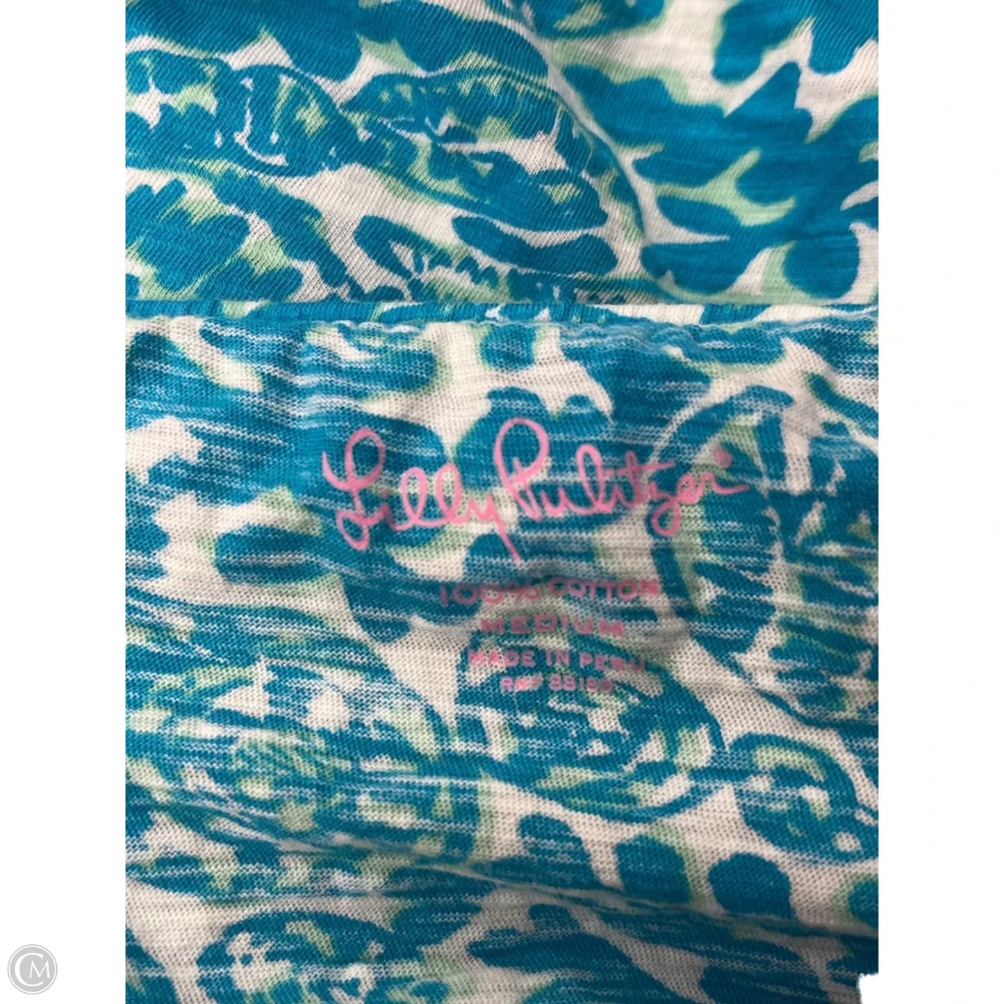 Top Sleeveless Designer By Lilly Pulitzer In Blue & White, Size: M