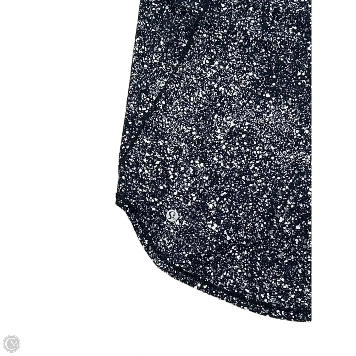 Athletic Tank Top By Lululemon In Black & White, Size: M