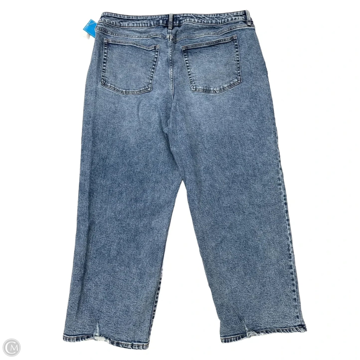 Jeans Straight By Ava & Viv In Blue Denim, Size: 22