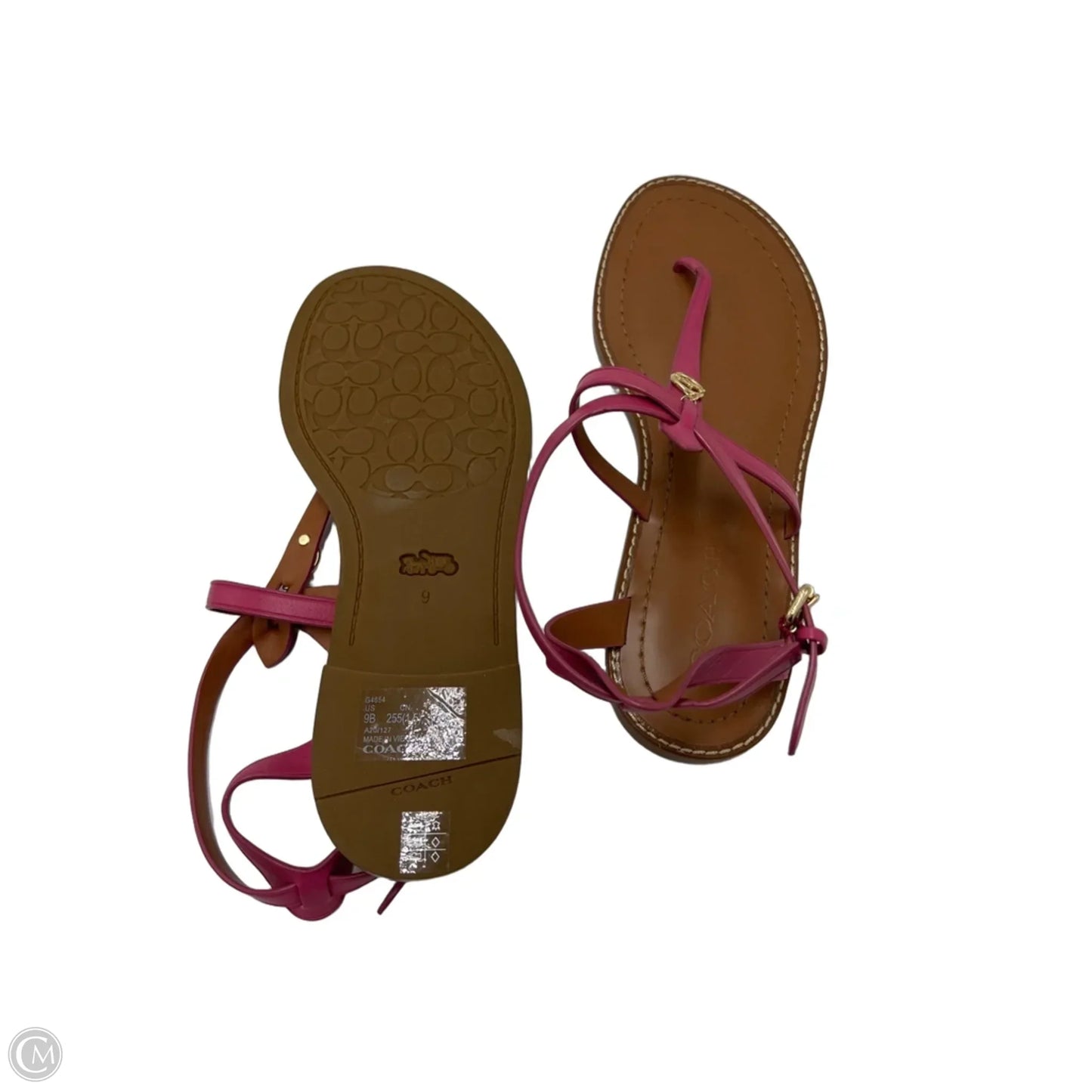 Sandals Designer By Coach In Pink, Size: 9