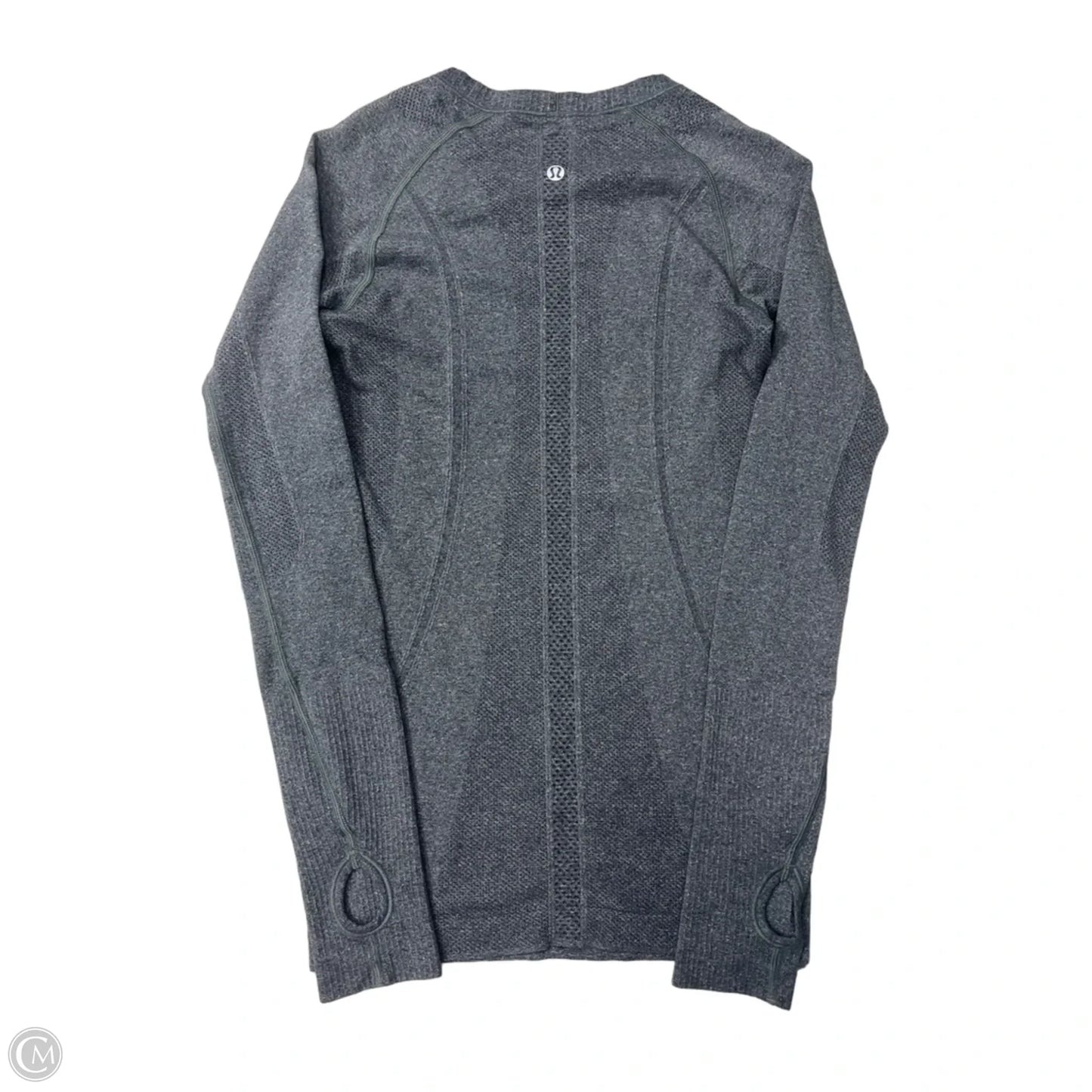 Athletic Top Long Sleeve Crewneck By Lululemon In Grey, Size: S