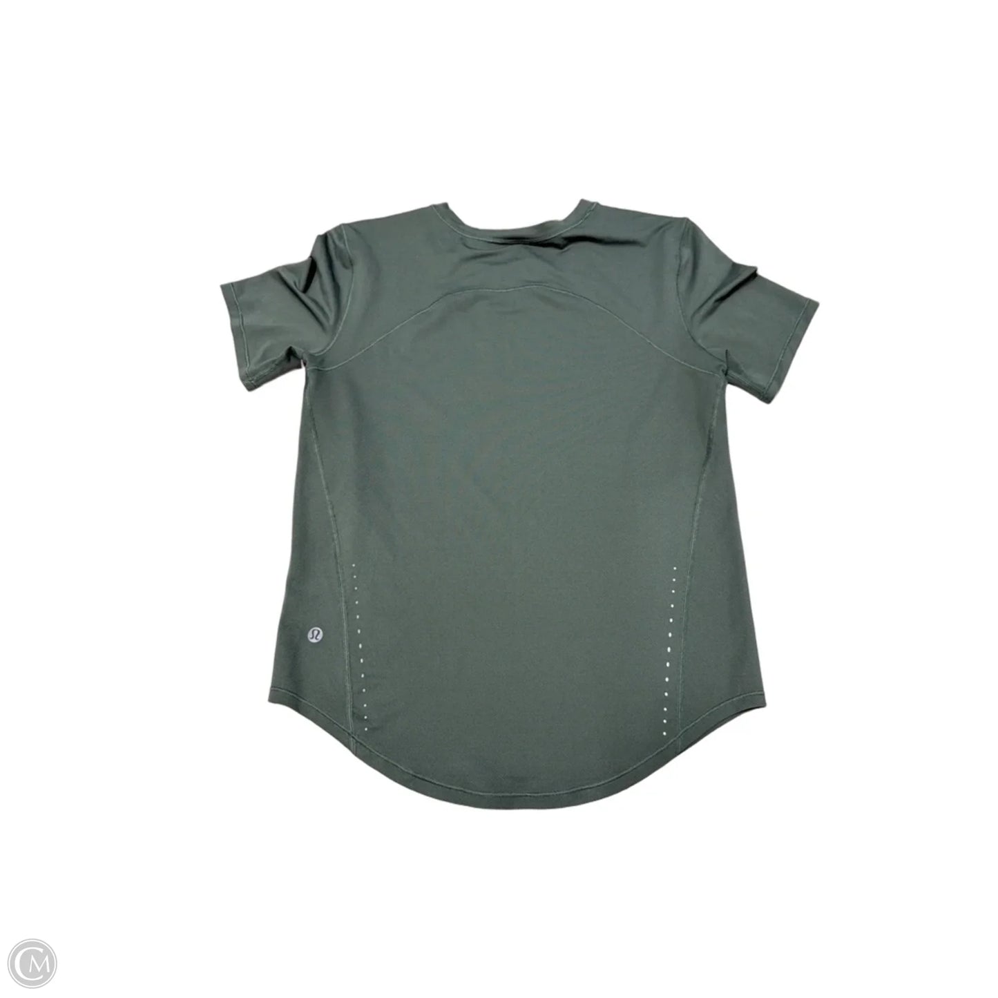 Athletic Top Short Sleeve By Lululemon In Green, Size: Xs
