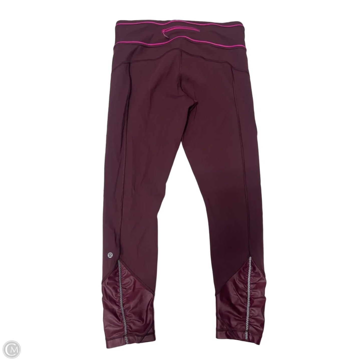 Athletic Leggings By Lululemon In Maroon, Size: M