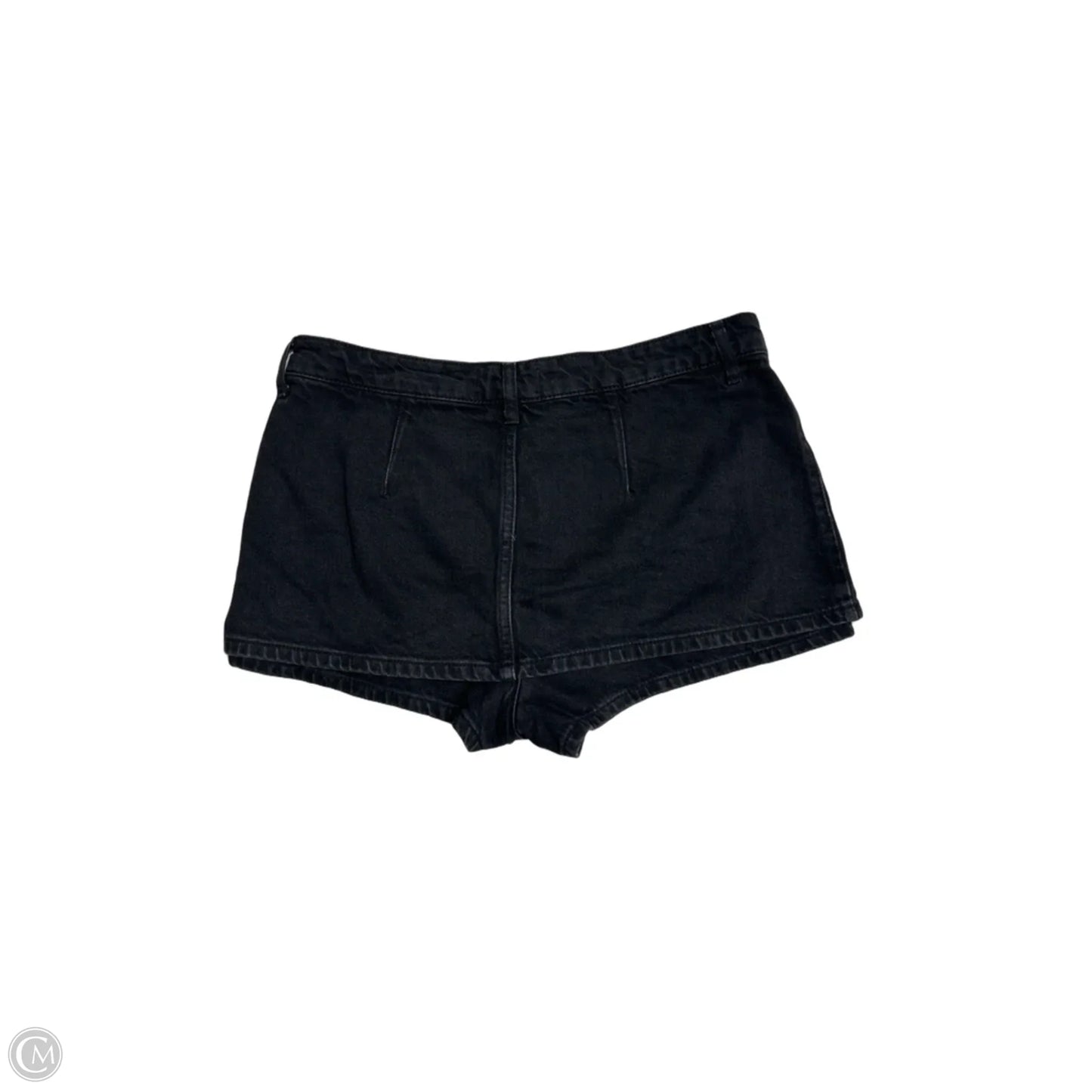 Skort / Skirt Mini / Short By Free People In Black Denim, Size: 12
