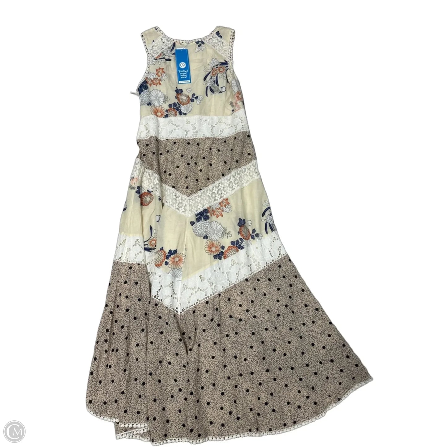 Dress Casual Maxi By Anthropologie In Cream, Size: L