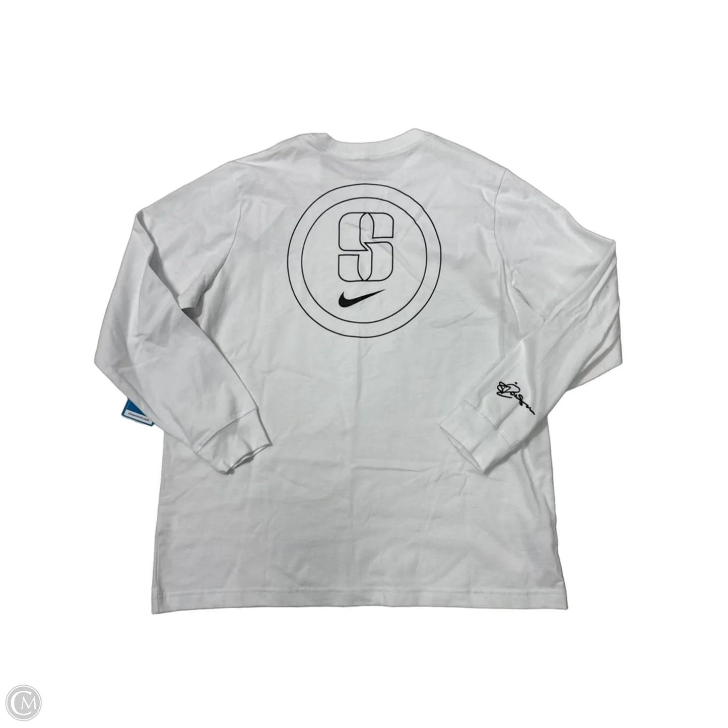 Top Long Sleeve By Nike In White, Size: M