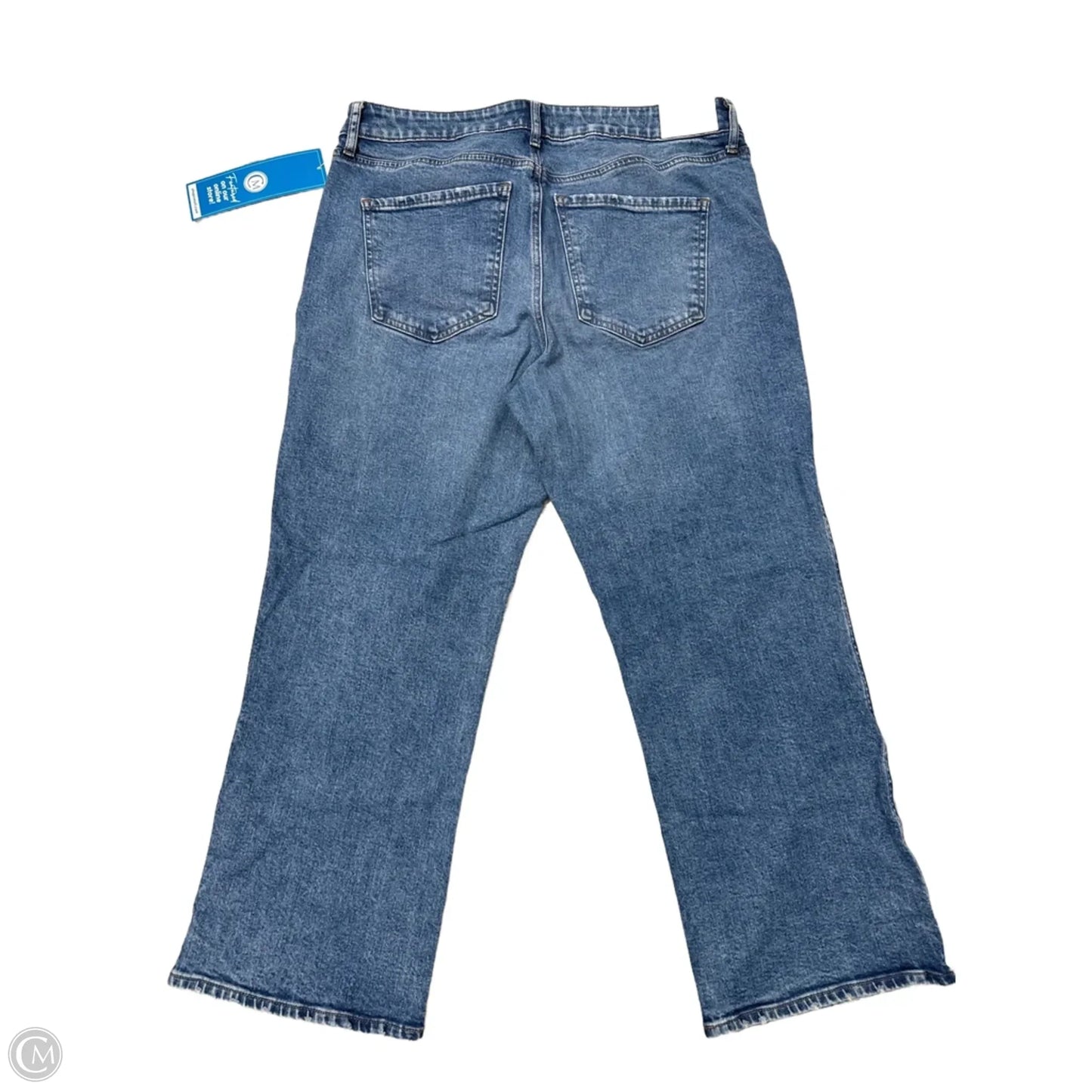 Jeans Straight By Express In Blue Denim, Size: 12