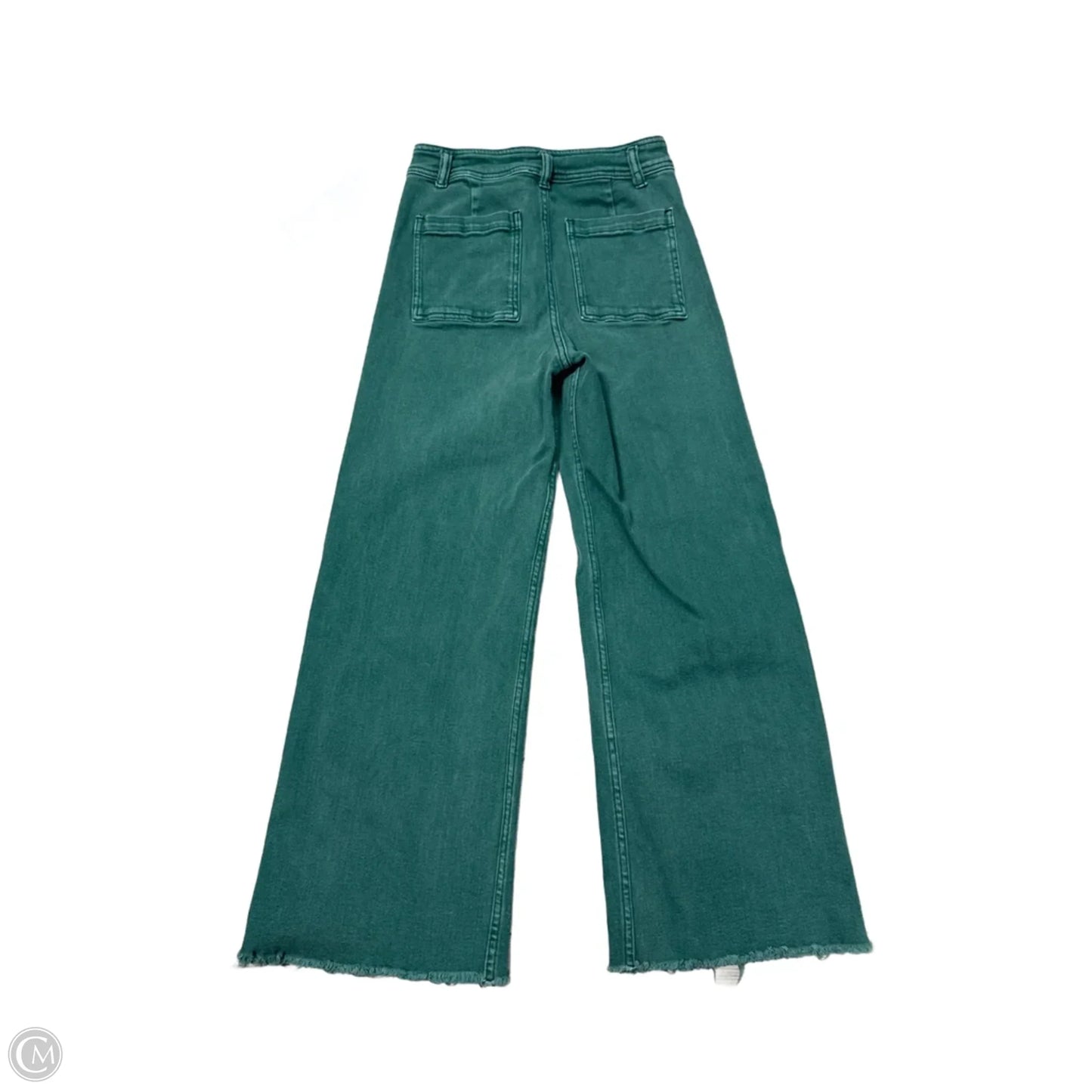 Jeans Wide Leg By Miou Muse In Green, Size: L
