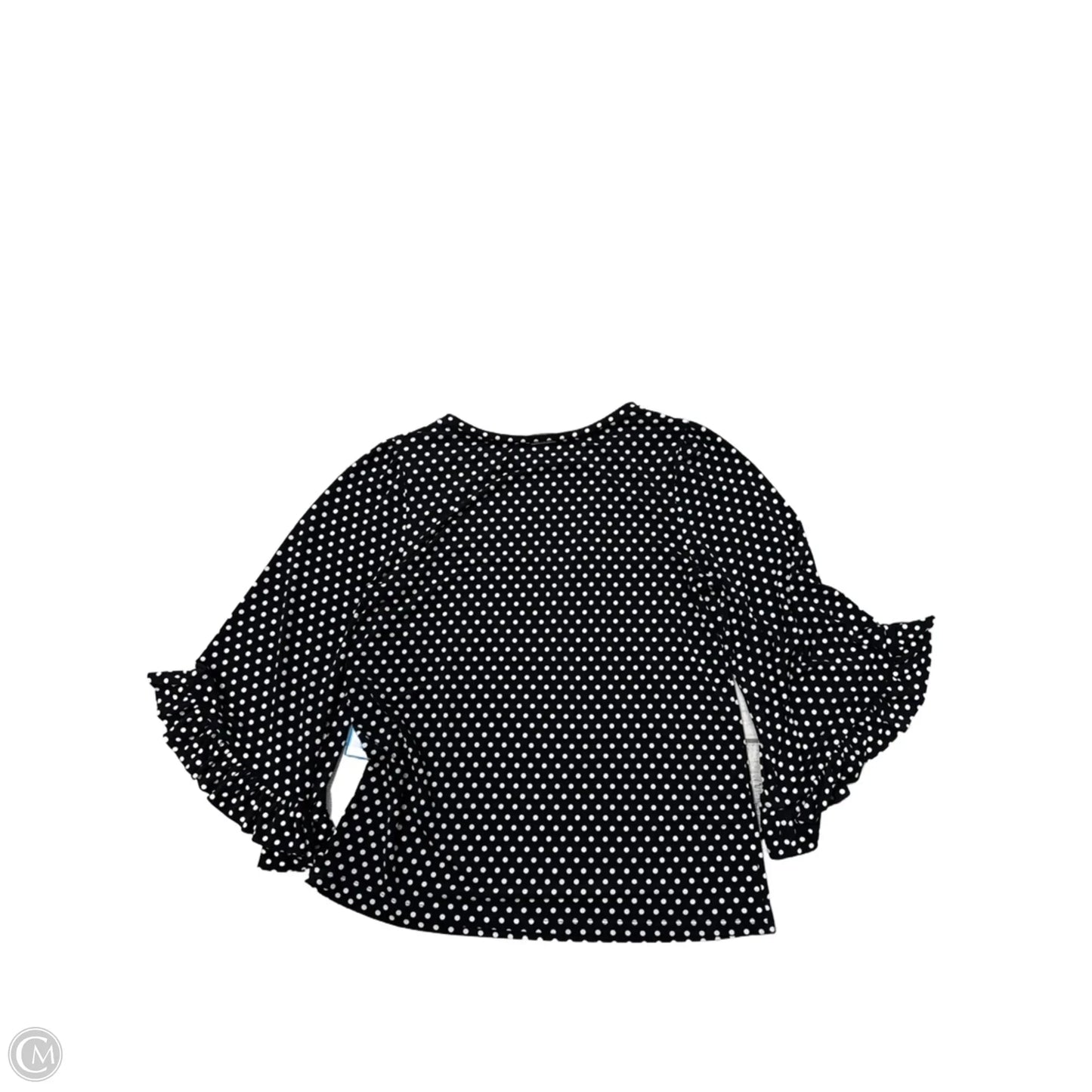 Top Long Sleeve By Michael By Michael Kors In Polkadot Pattern, Size: M