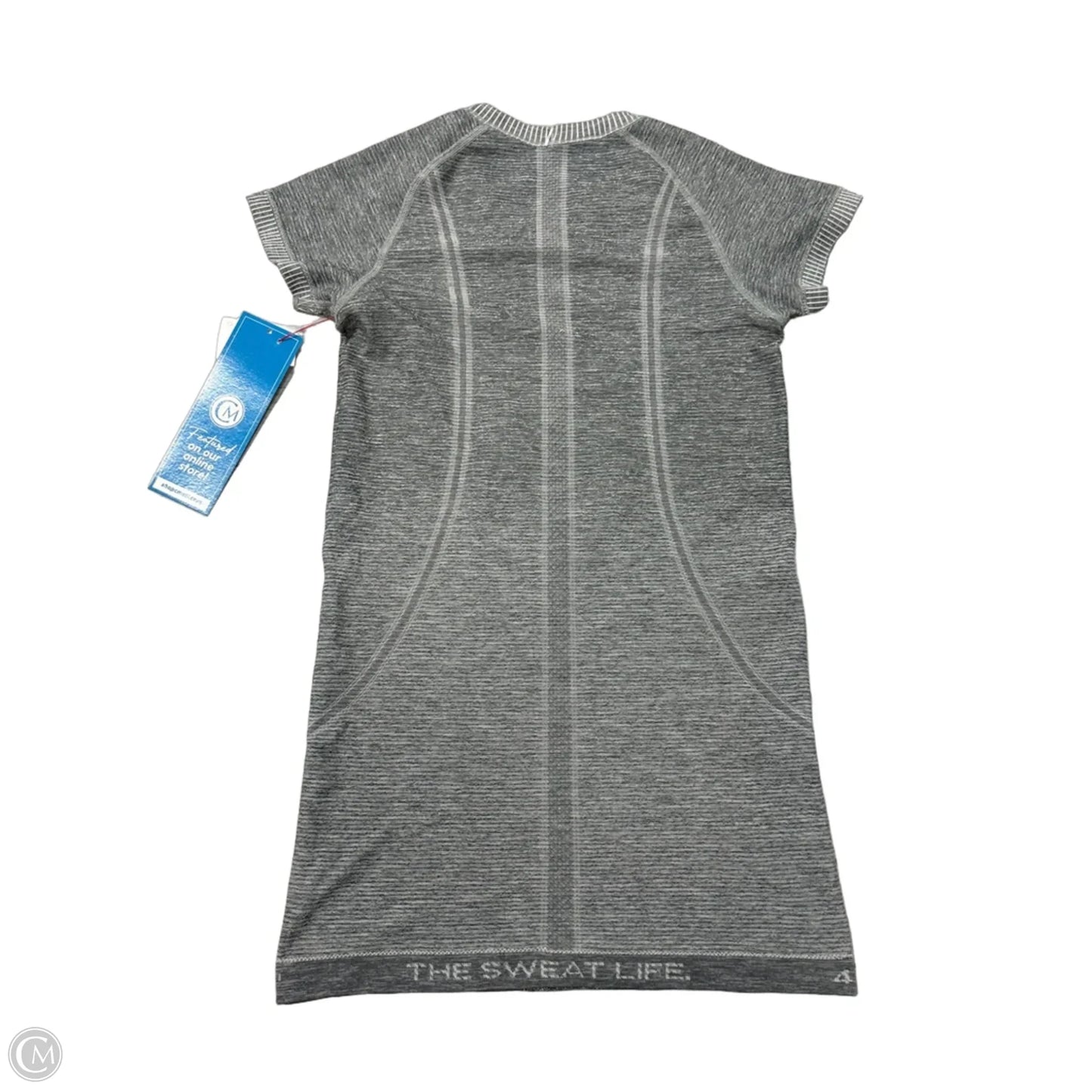Athletic Top Short Sleeve By Lululemon In Grey, Size: S