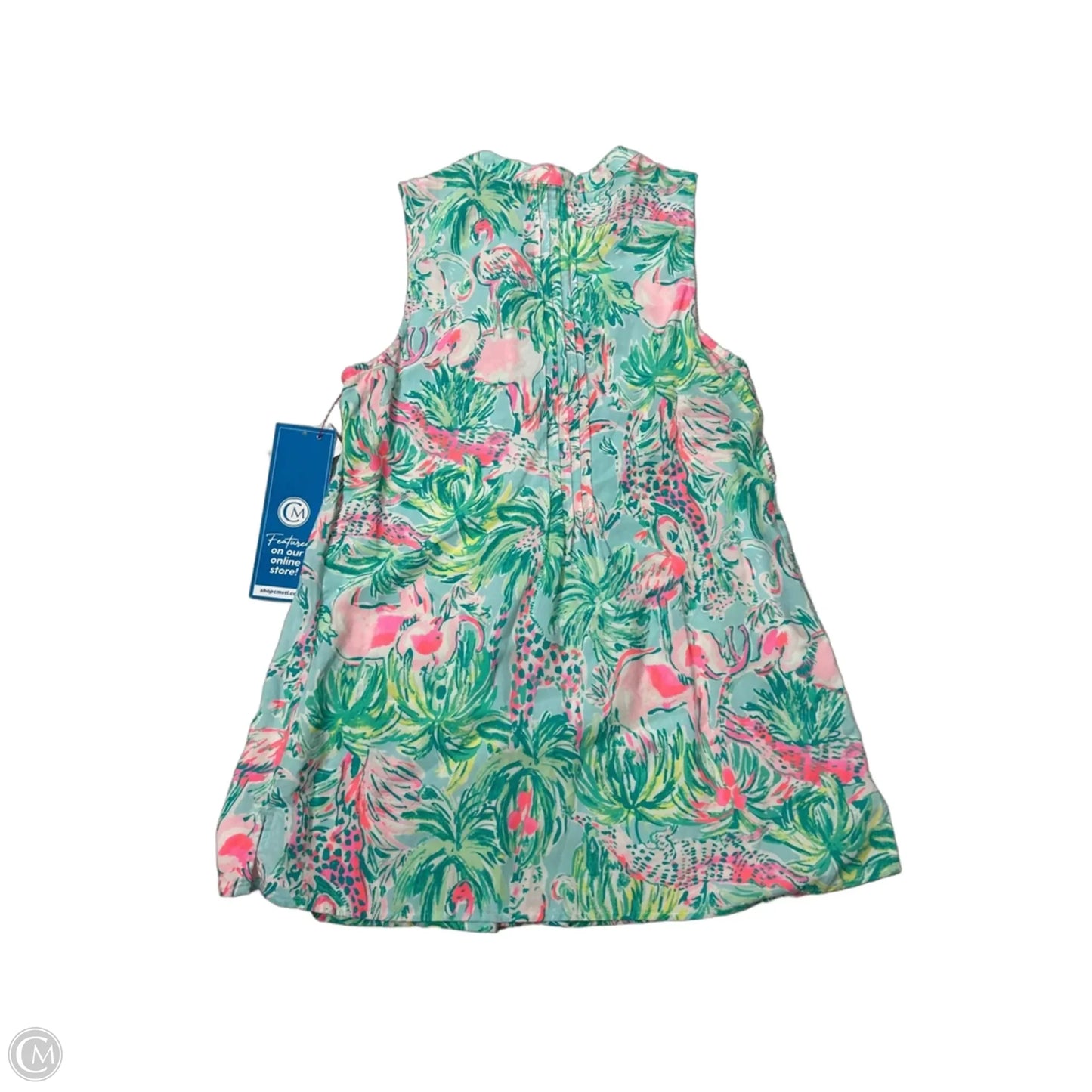 Top Sleeveless Designer By Lilly Pulitzer In Green & Pink, Size: Xs